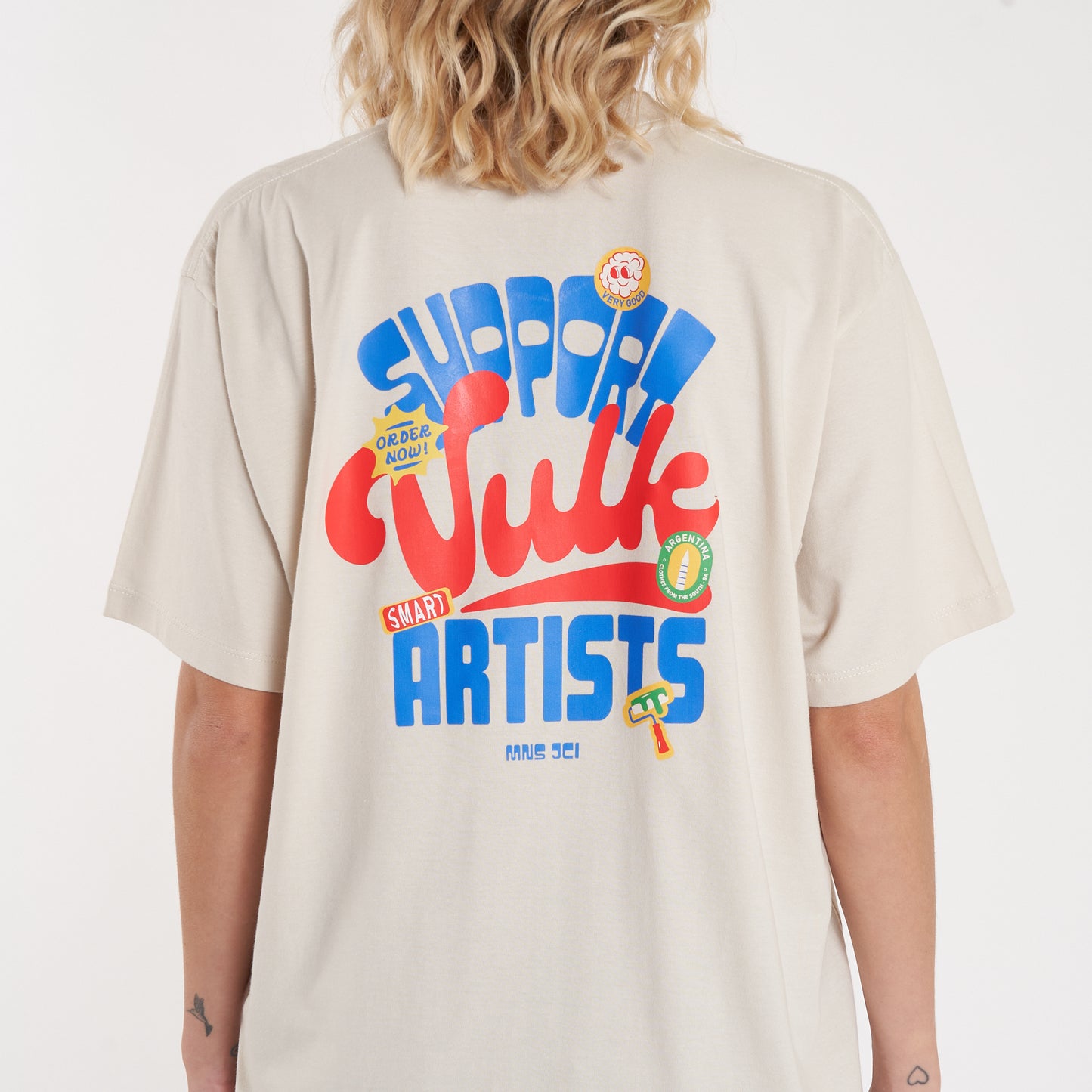 Remera Mc Vulk Support Tee Cream