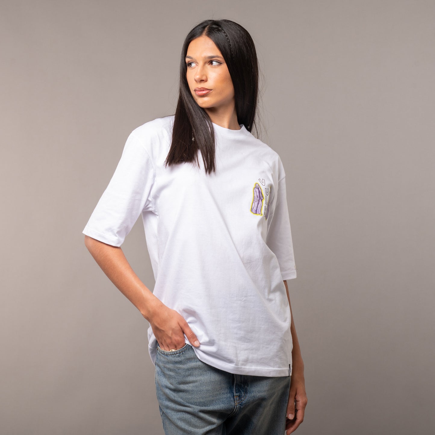 Remera Vulk Strokes White
