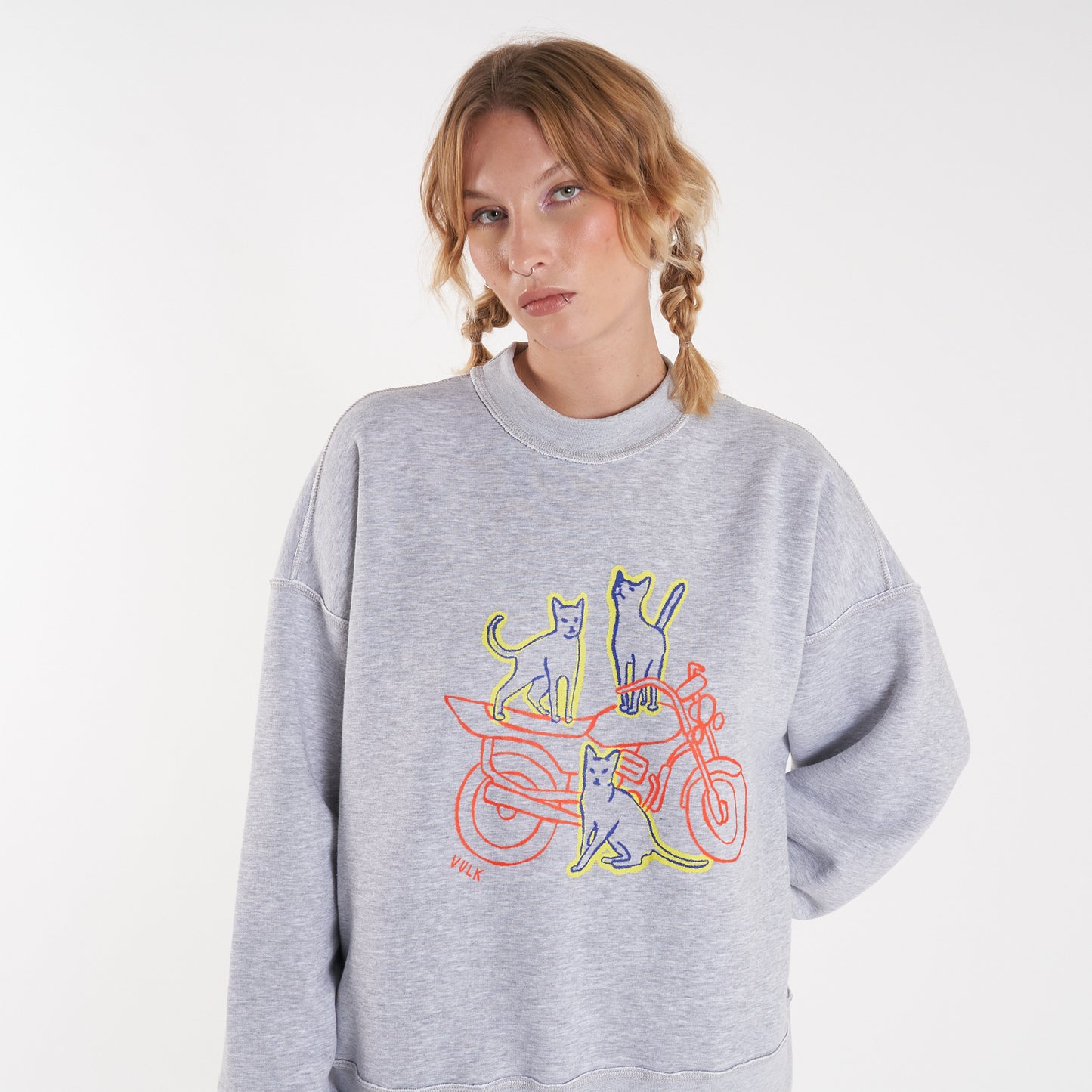 Buzo Vulk Alley Crew Grey