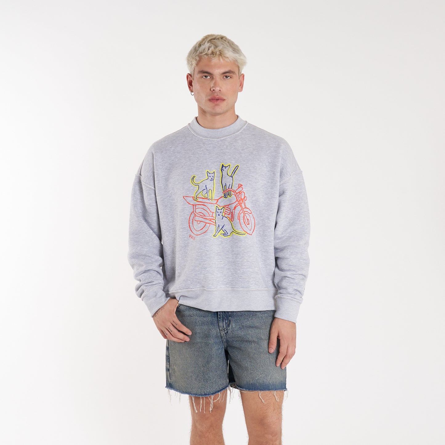 Buzo Vulk Alley Crew Grey