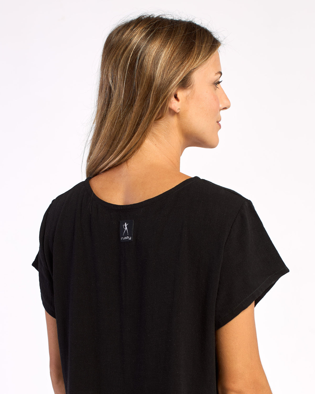 Vestido Rusty Tiered Dress Ld Black