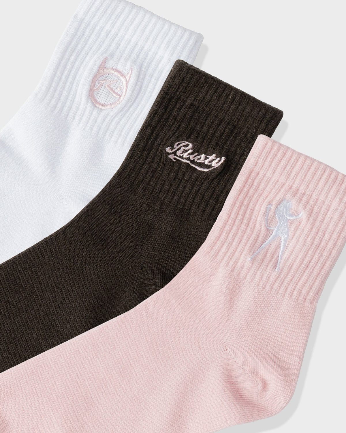 Medias Rusty Fancy Day Crew 3-Sock Pack Ld Multi