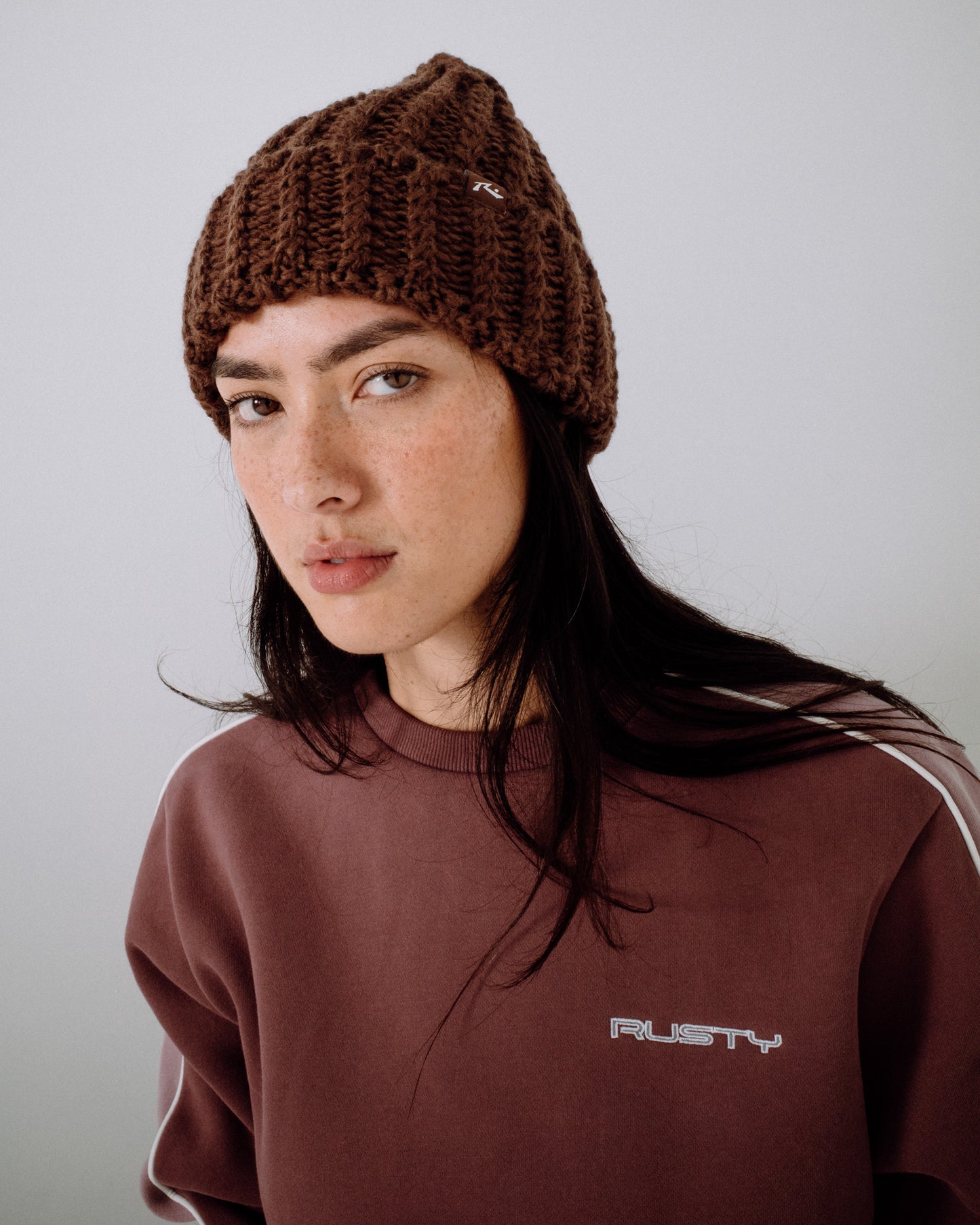 Gorro Lana Rusty Aspen Chunky Beanie Pinecone 1