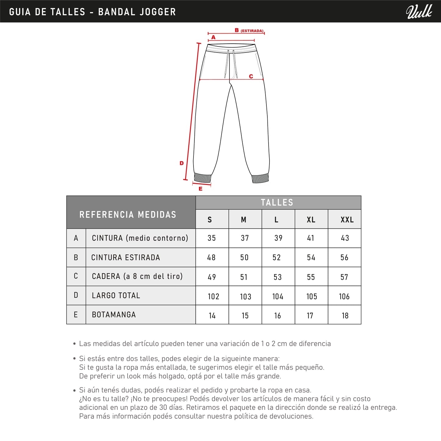 Jogging Vulk Bandal Jogger Strong Blue