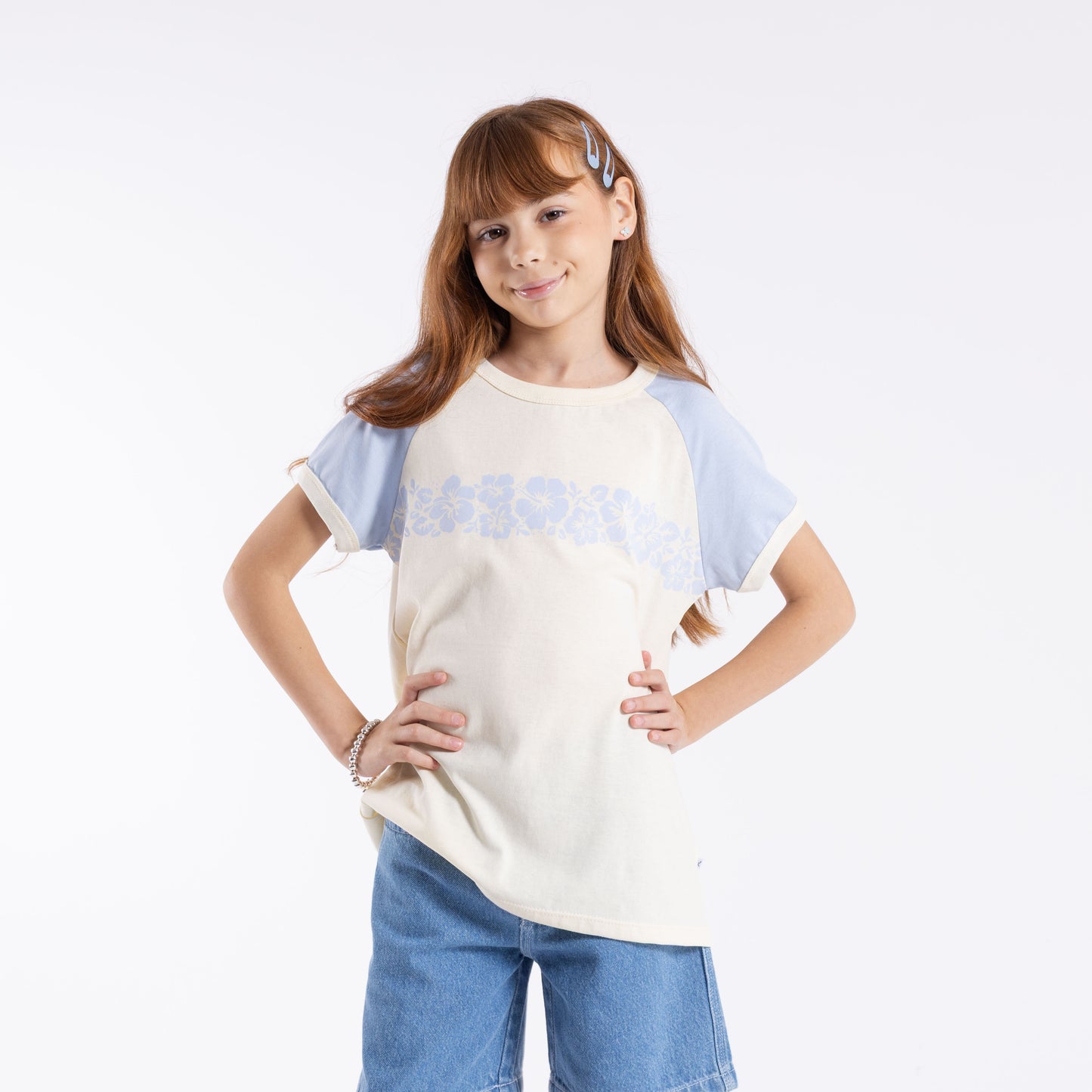 Remera Mc Rusty Beau Colourz Oversized Tee Girls Kentucky Blue