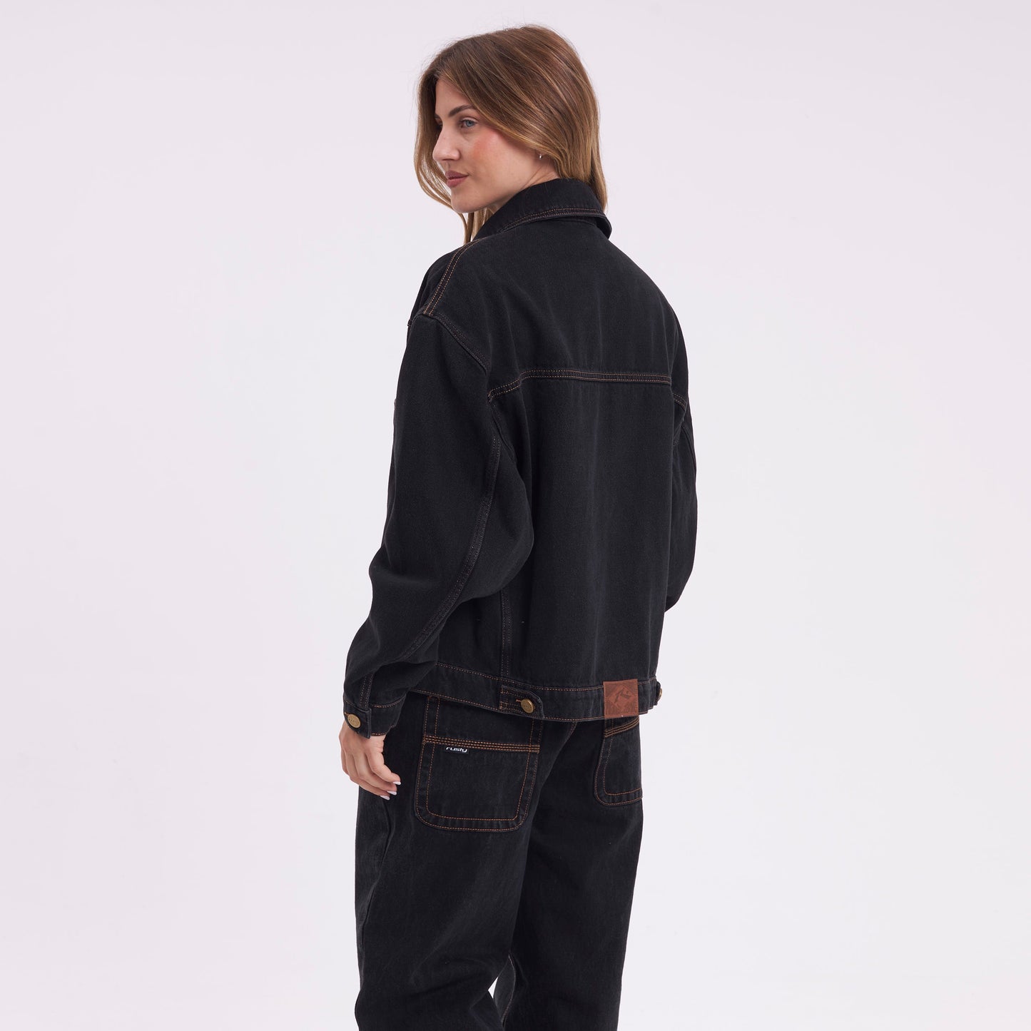 Campera Liviana Rusty Bethany Denim Jacket Black Out
