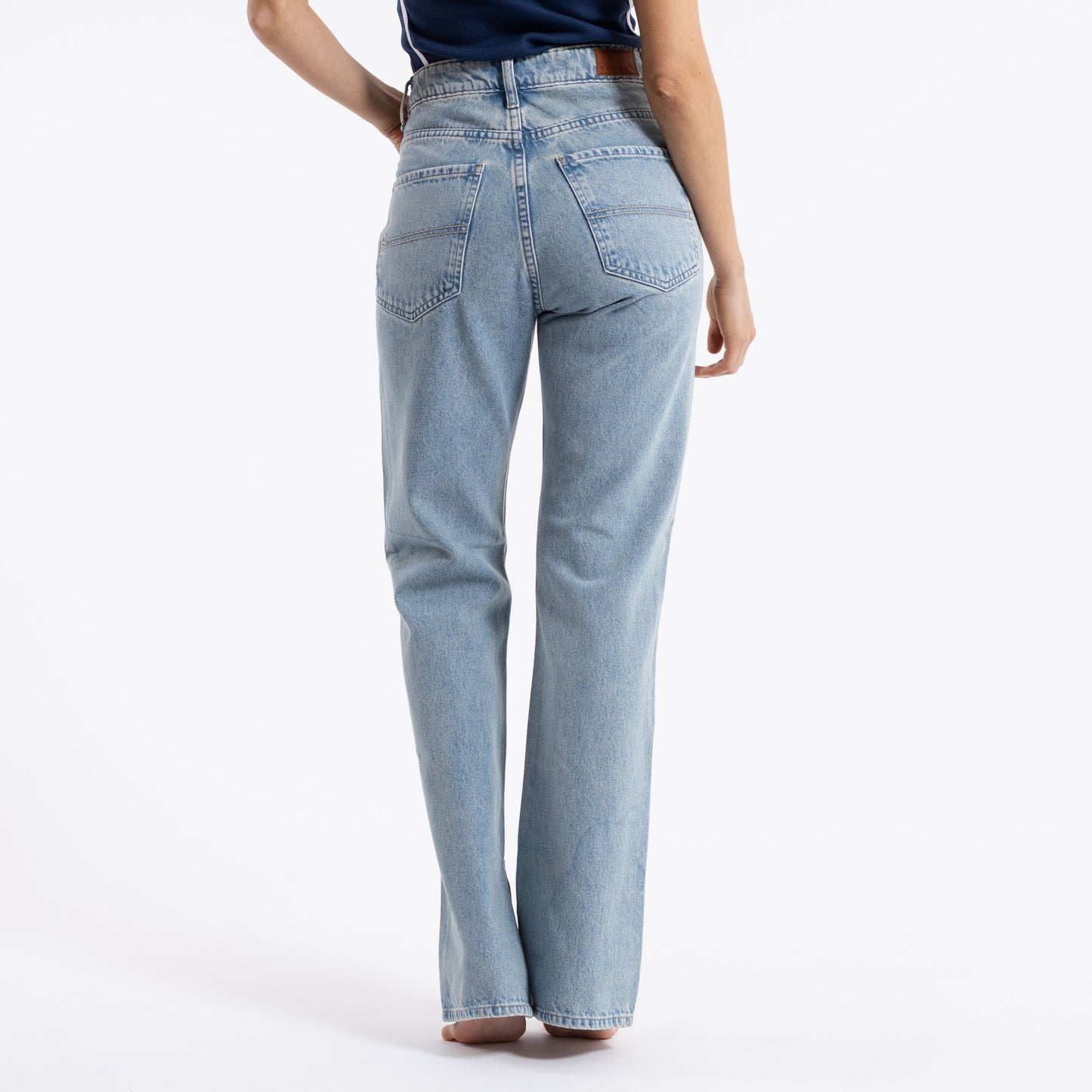 Jean Rusty Betty Hi Rise Baggy Jean Ld Middy Blue