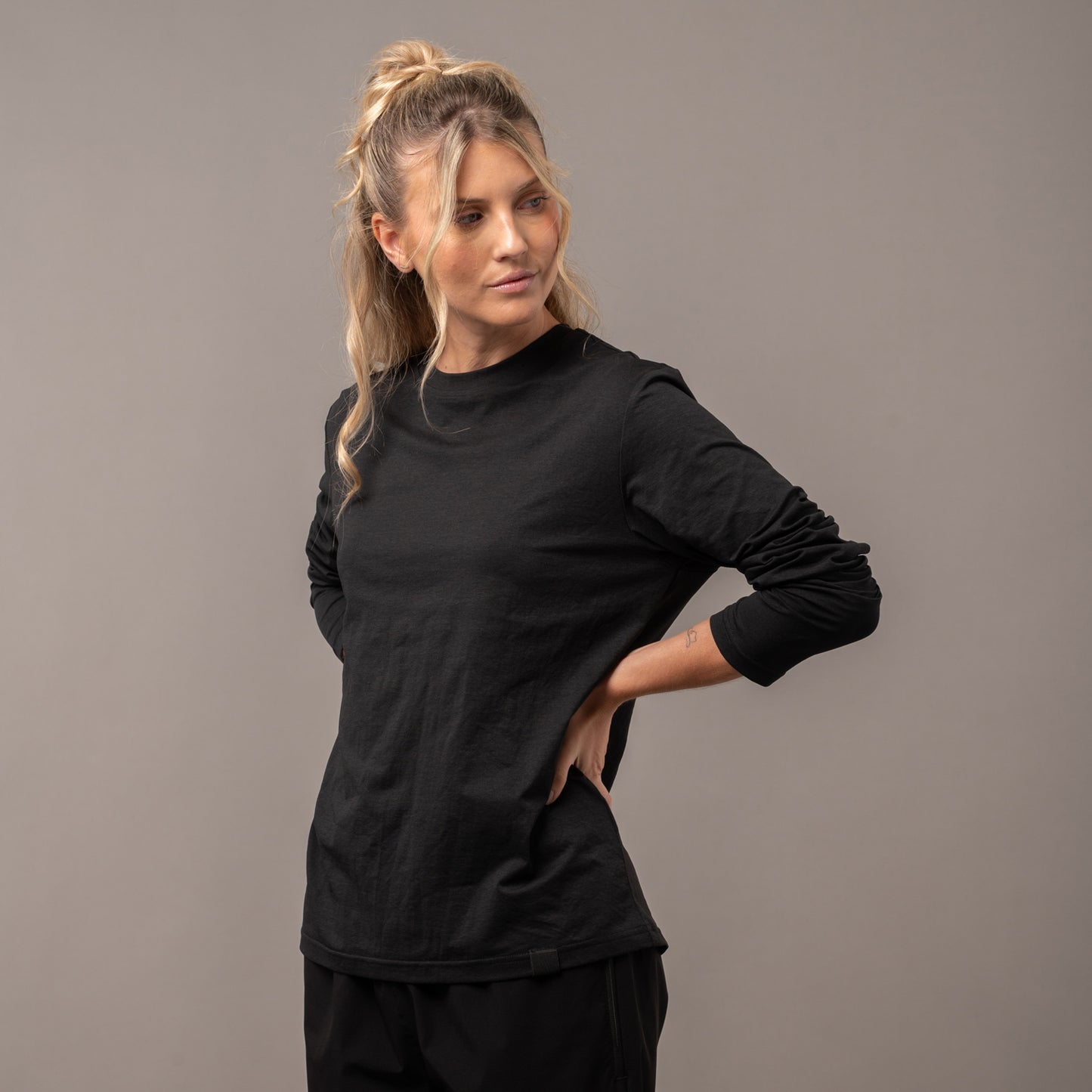 Remera Rusty Booser Baselayer Black Marle