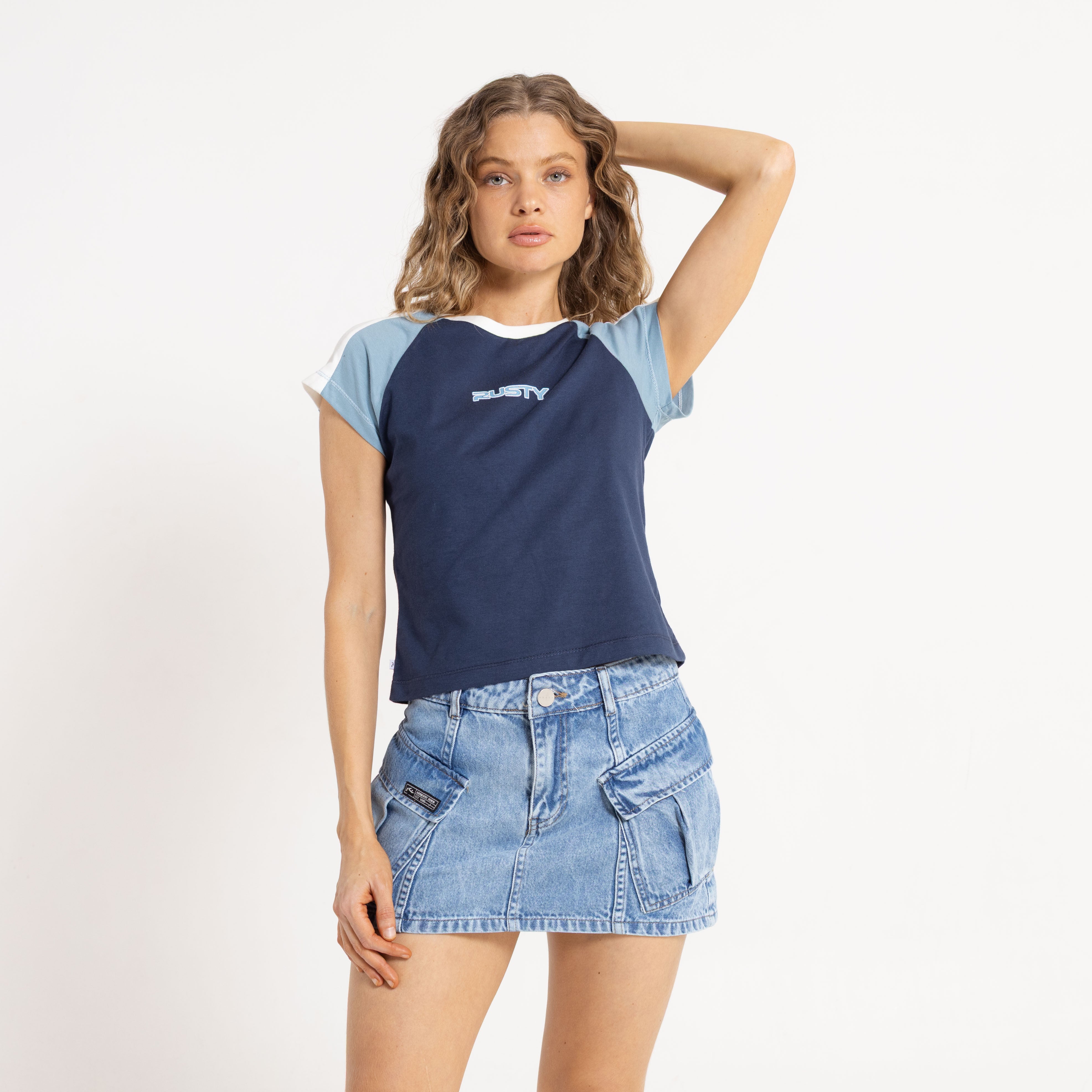 Remera Mc Rusty Bradley Mini Cap Sleeve Tee Ld Navy