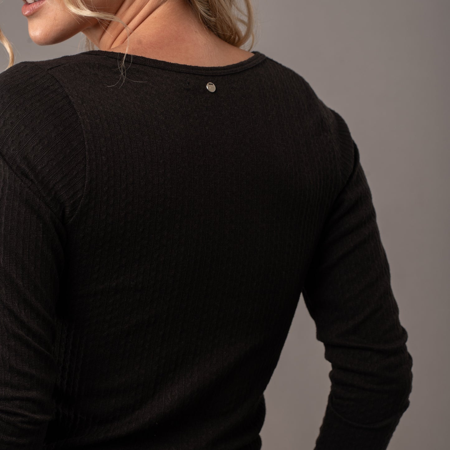 Fashion Top Rusty Braid Ls Tee Ld Black