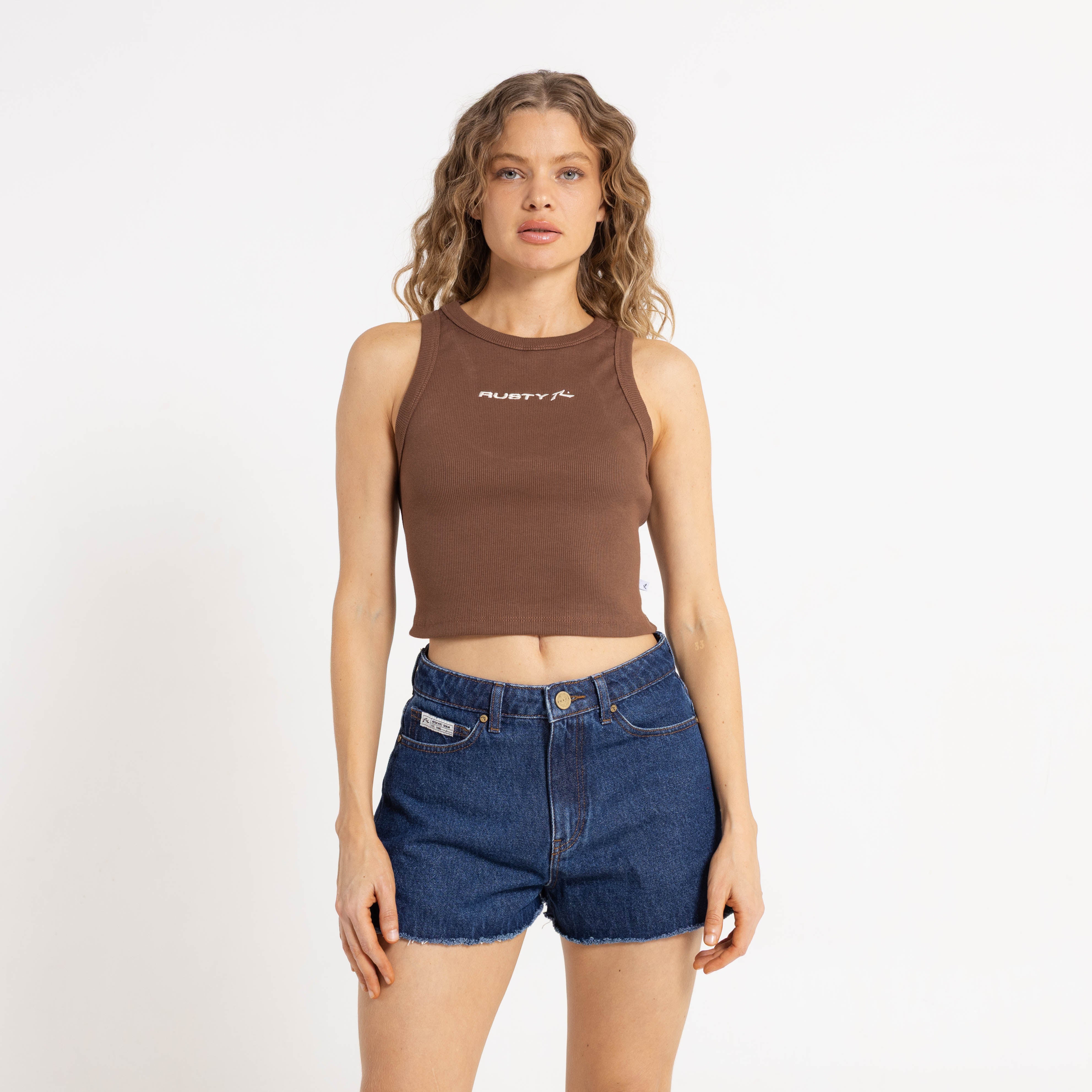 Musculosa Rusty Brand Racer Tank Ld Pinecone