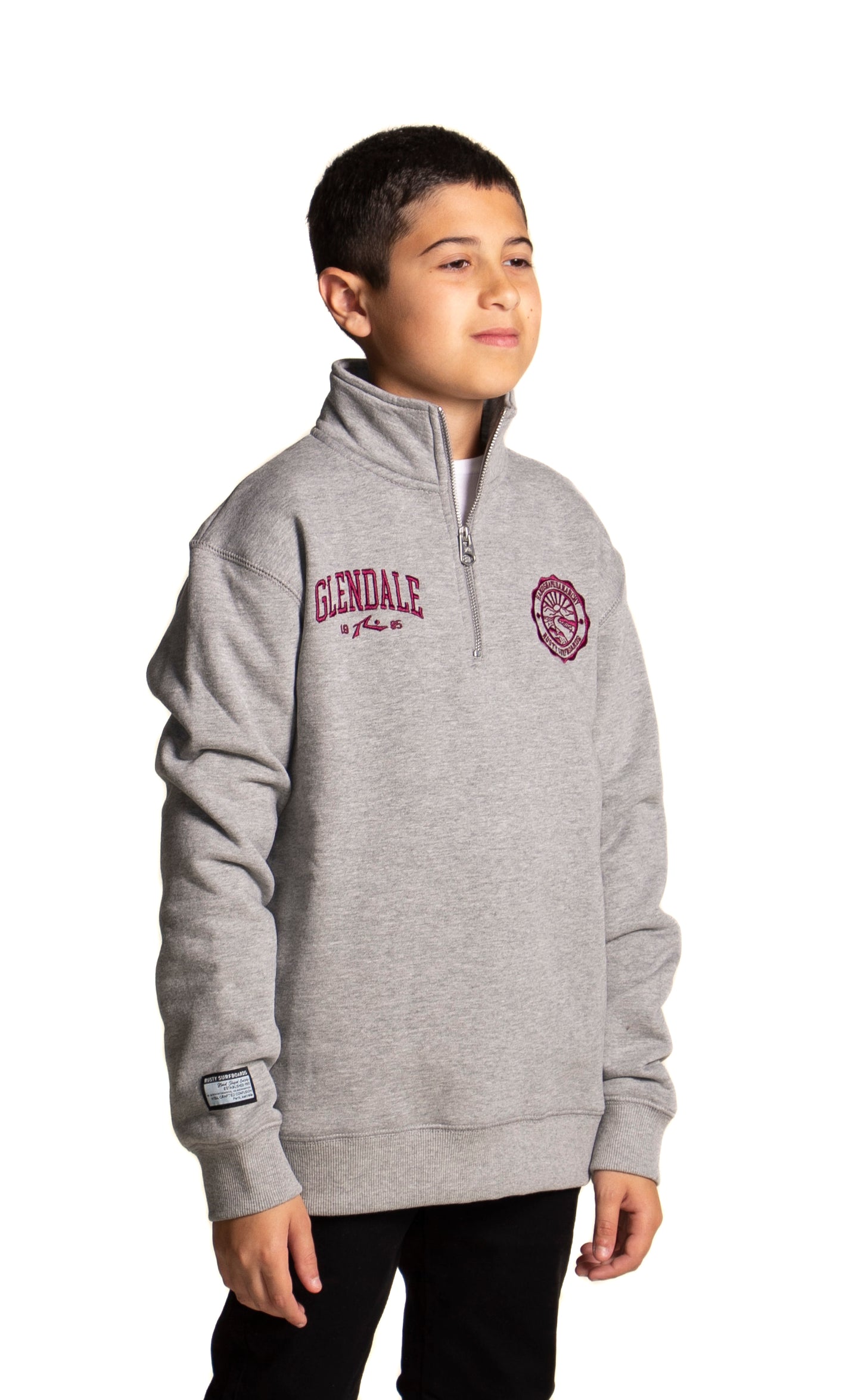 buzo_rusty_glendale_1_4_zip_crew_jr_gris_melange#GM#GRIS MELANGE