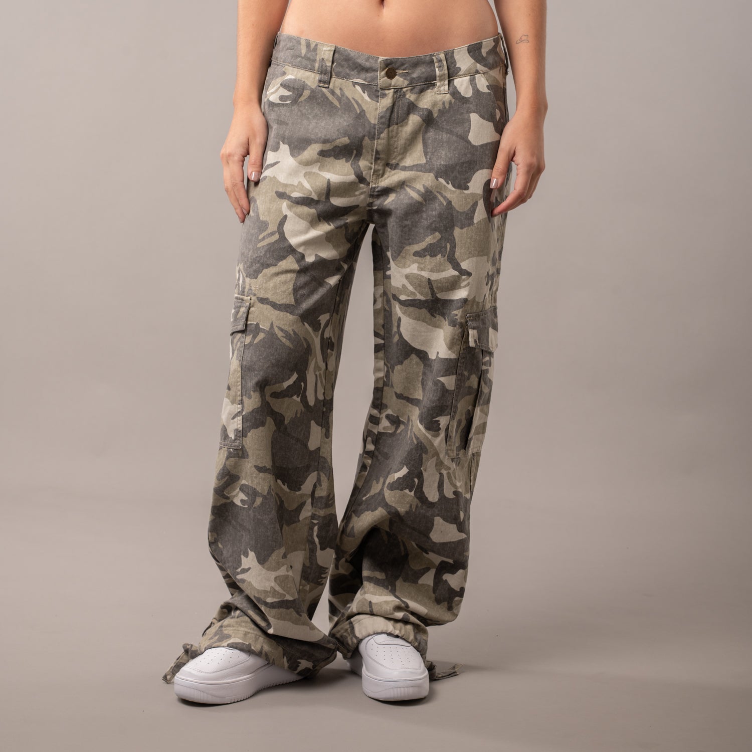 Biker Jeans Jeans De Militar Patchwork De Camuflaje Masculino