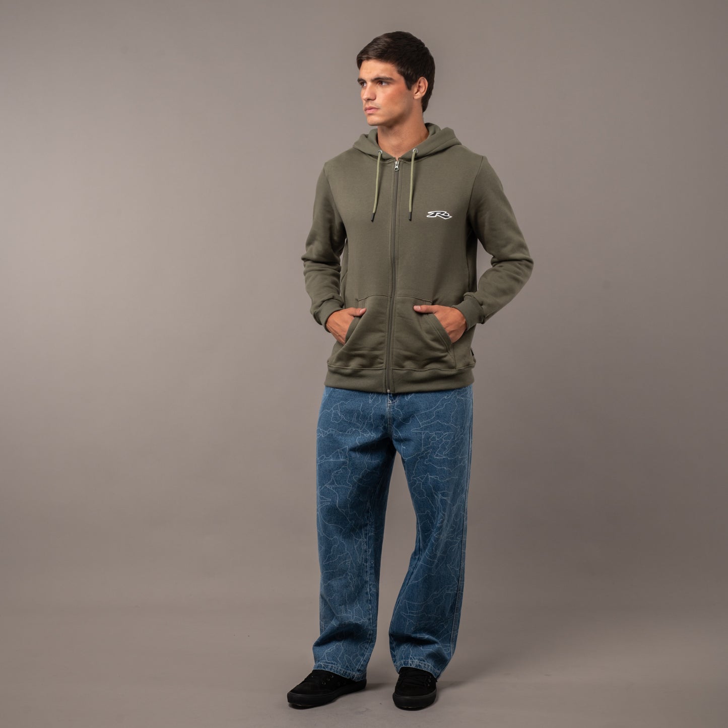 Campera Canguro Rusty Registered Military Green