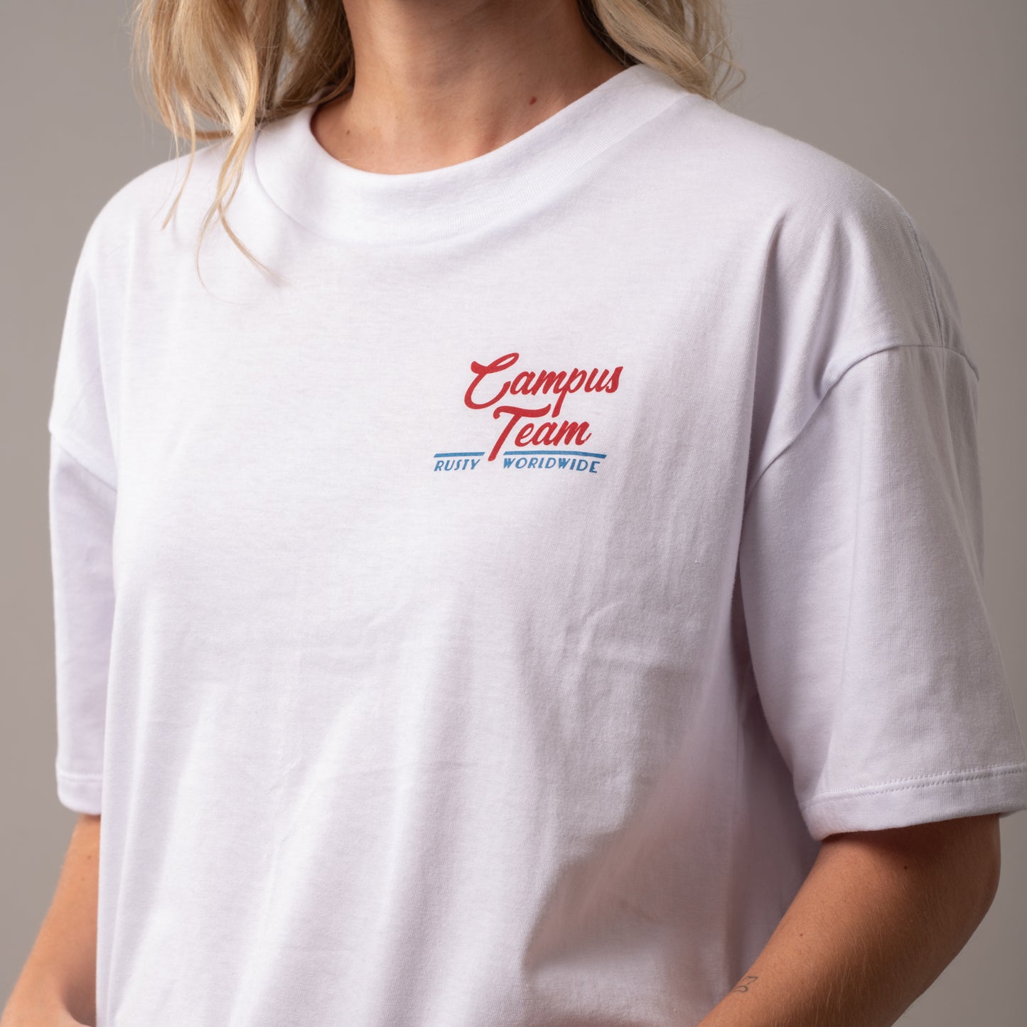 Remera Rusty Campus Team Ld White
