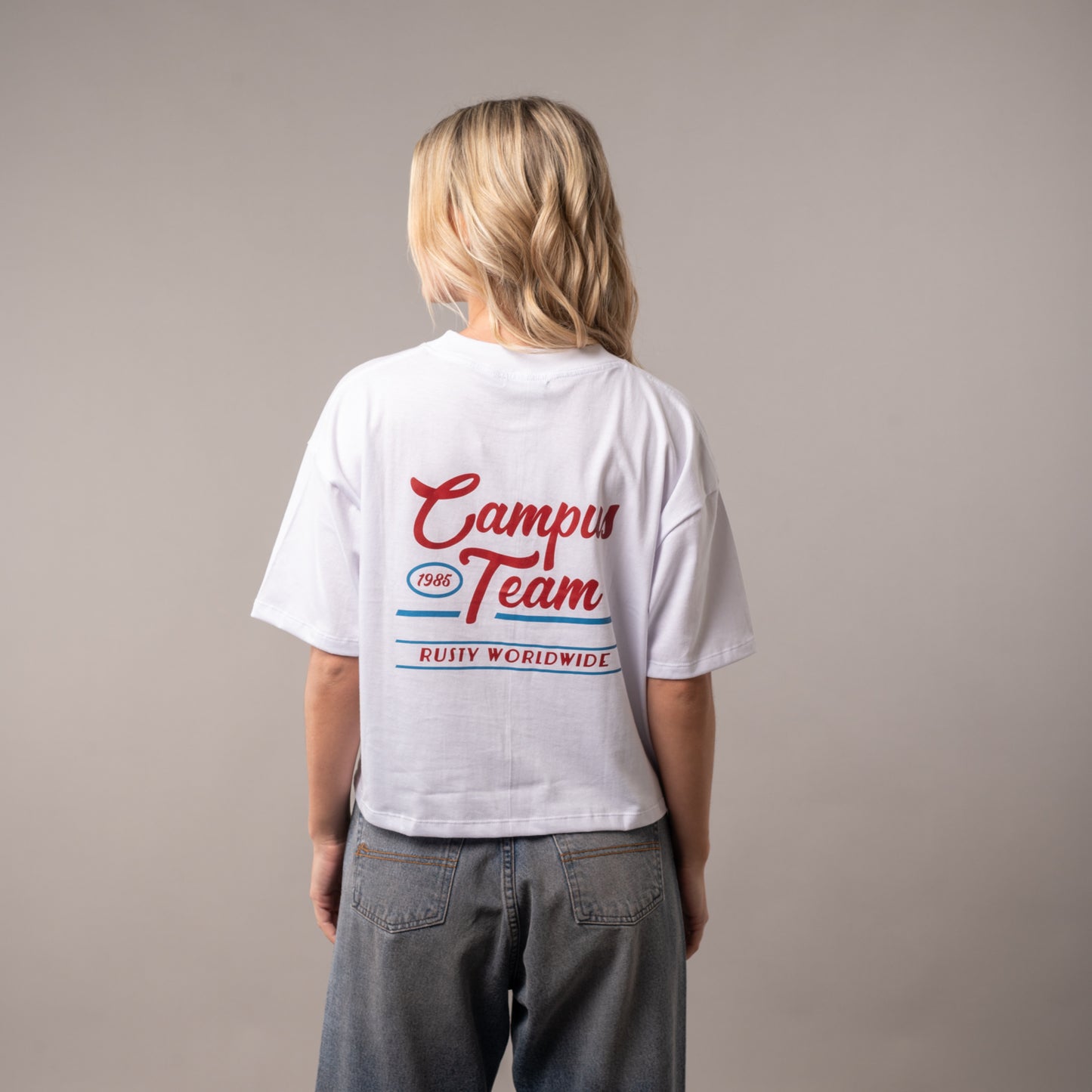 Remera Rusty Campus Team Ld White