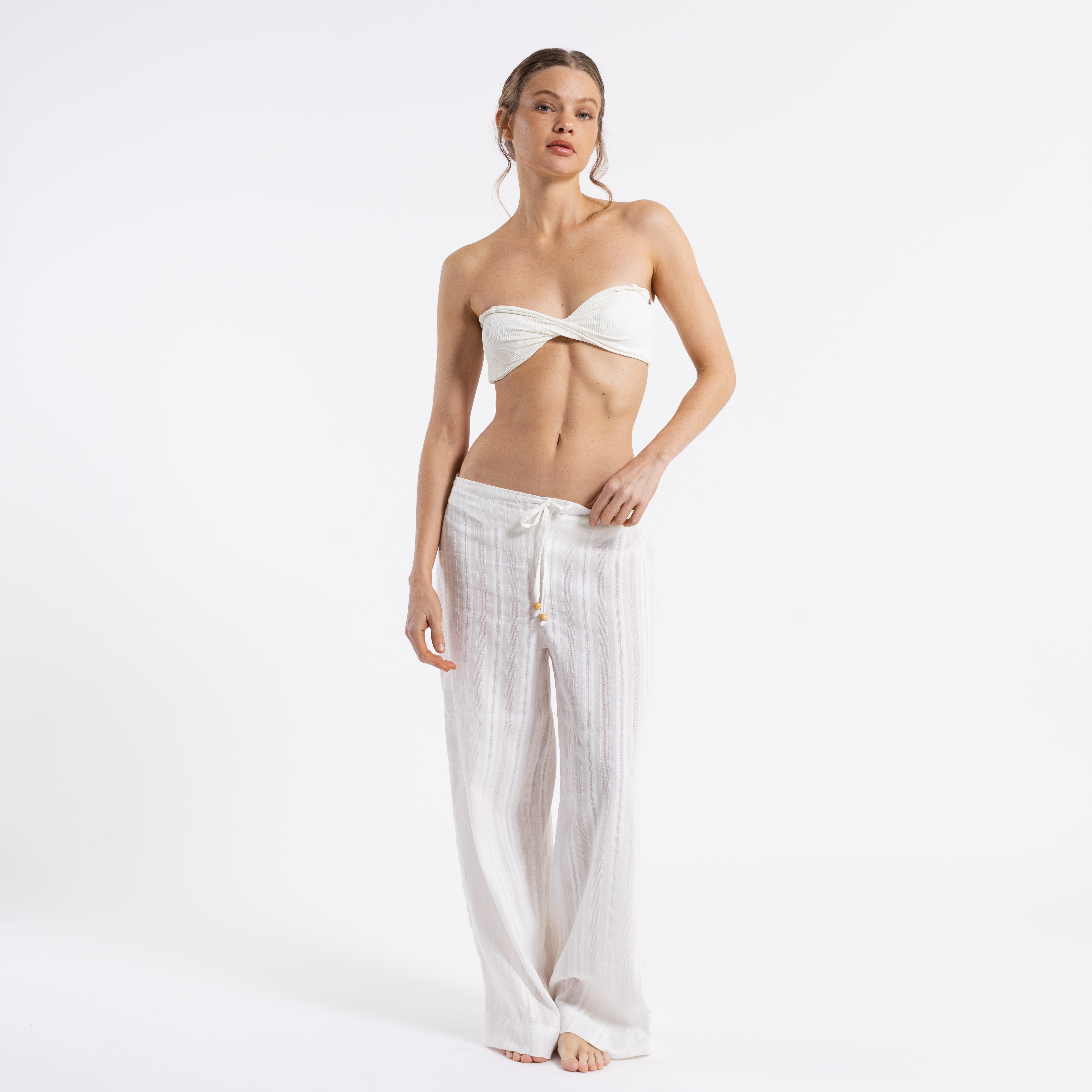 Pantalon Rusty Cici Sheer Beach Pant Ld Off White