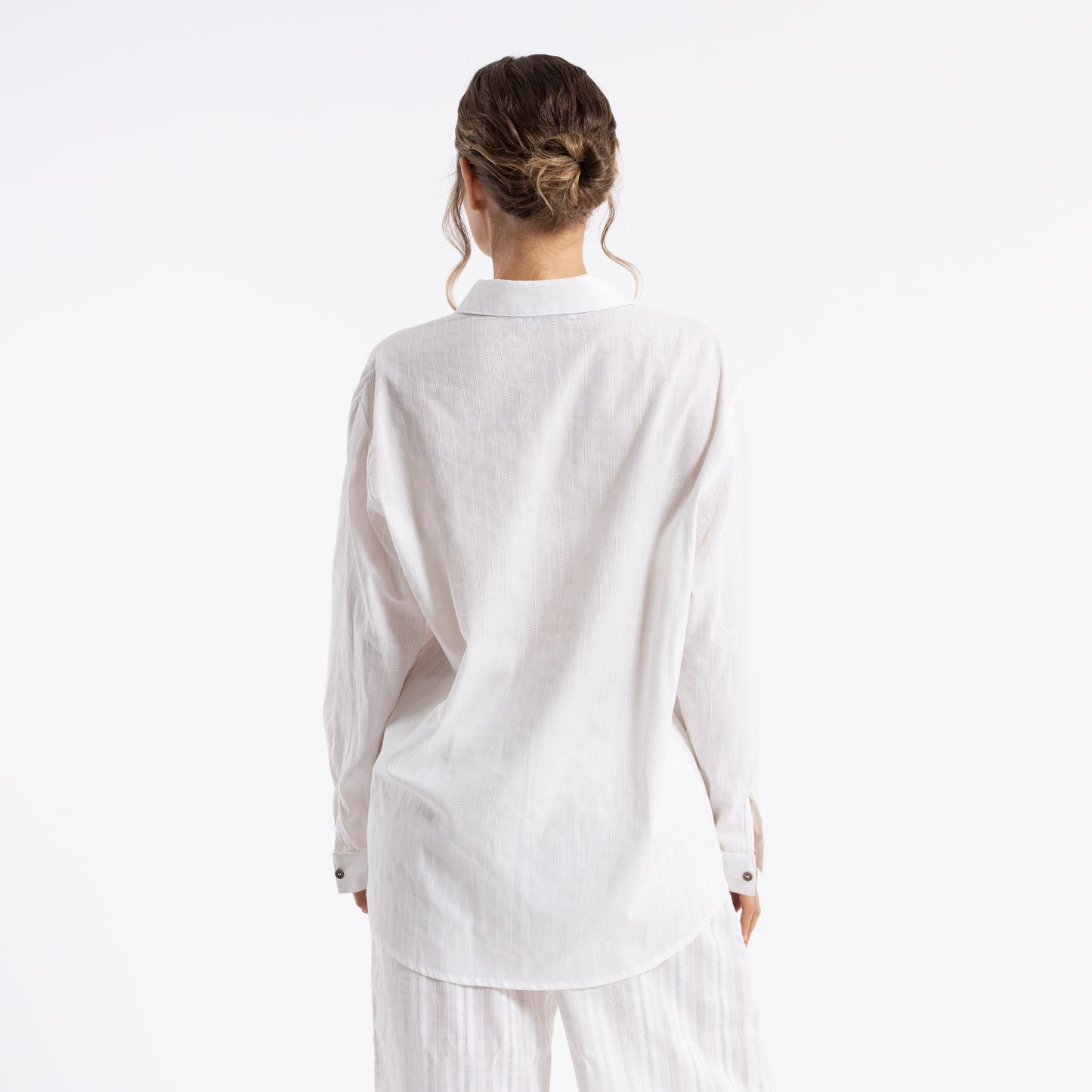 Camisa Mc Rusty Cici Sheer Overshirt Ld Off White