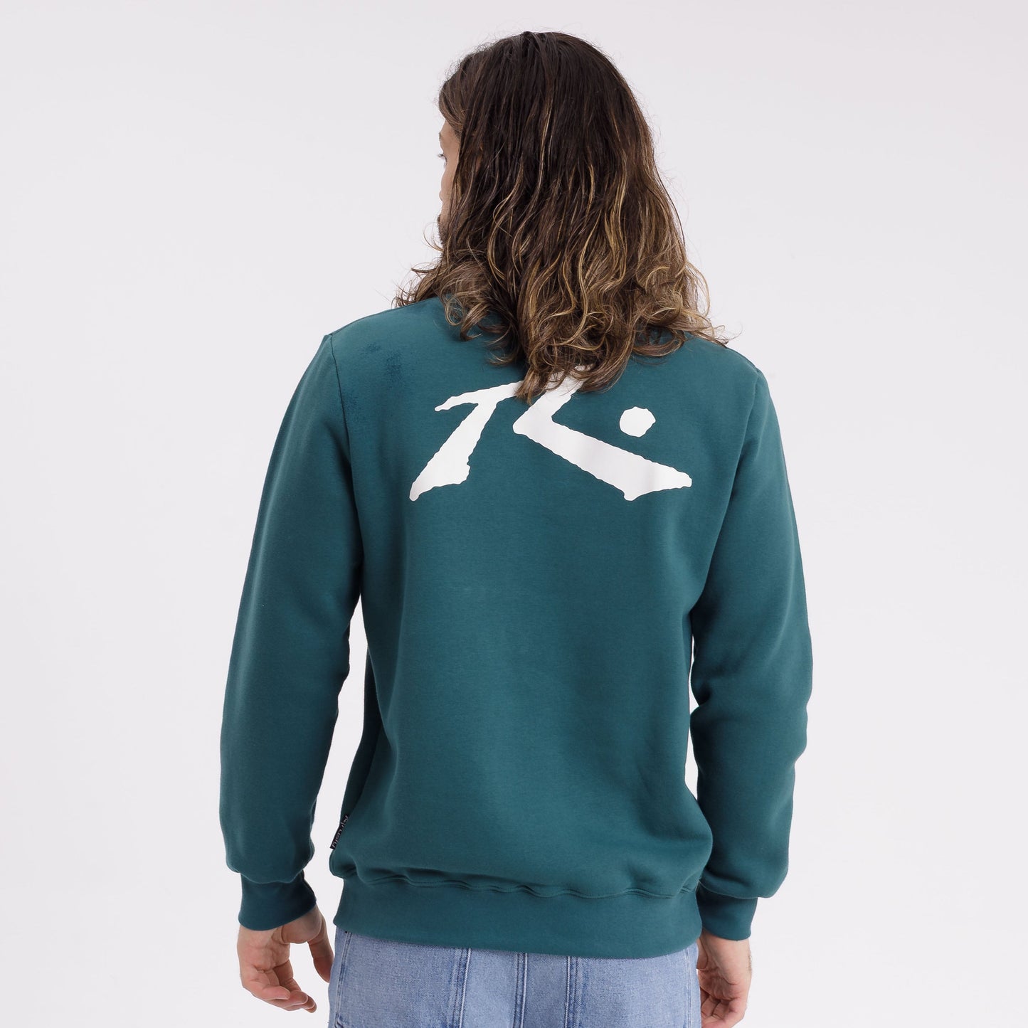 Buzo Rusty Competition Crew Green B/Ecru