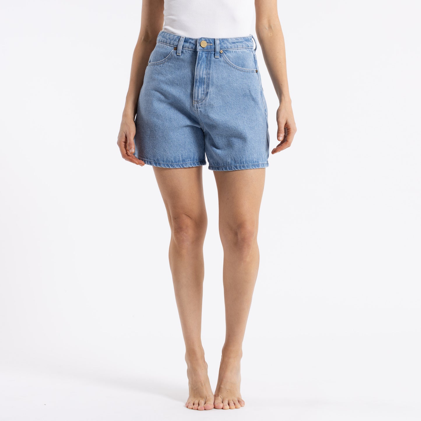 Bermuda Rusty Cyprus High Denim Short Ld Sky Blue