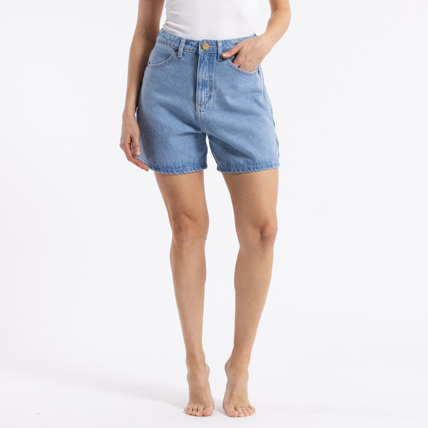 Bermuda Rusty Cyprus High Denim Short Ld Sky Blue
