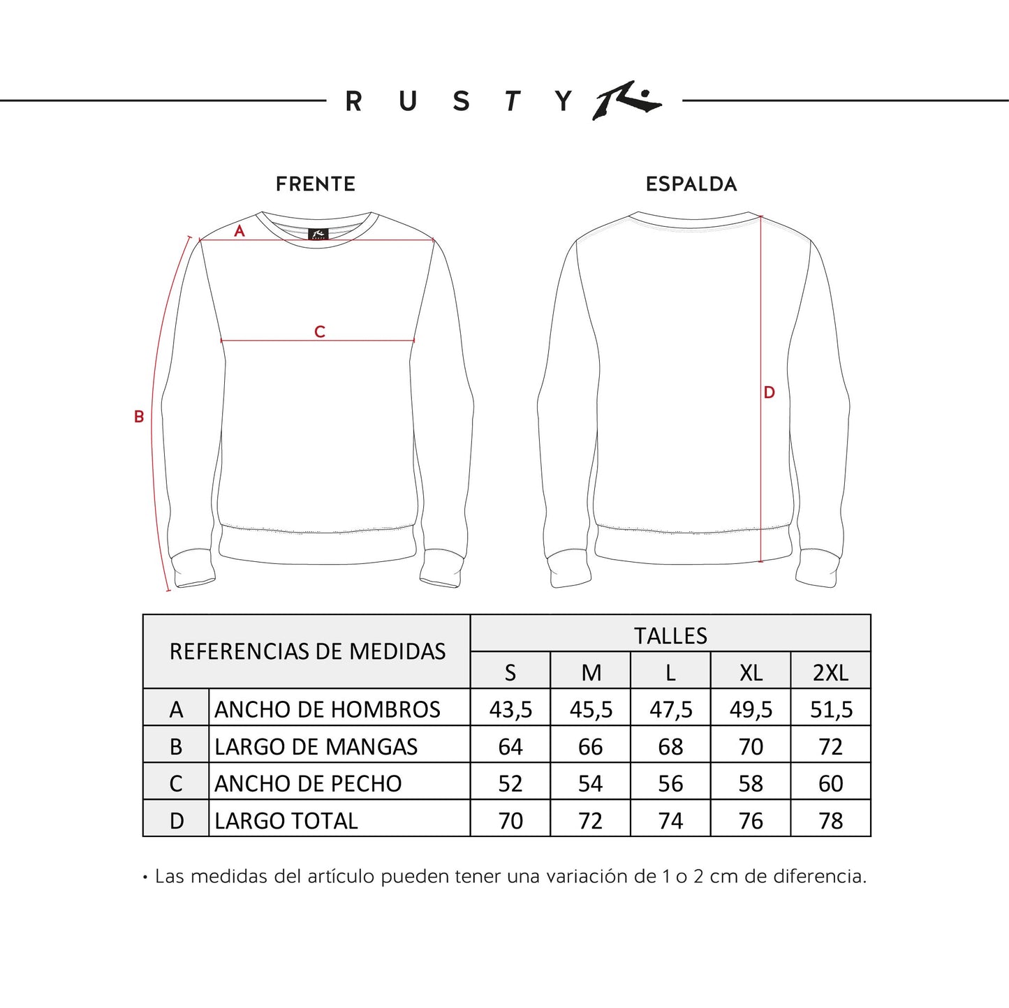 Buzo Rusty Competition Crew Navy/Gold