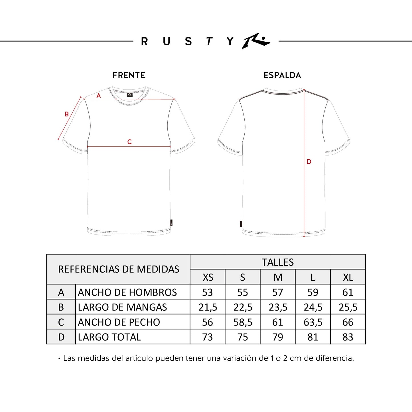 Remera Rusty Competition X Pinecone/Orange
