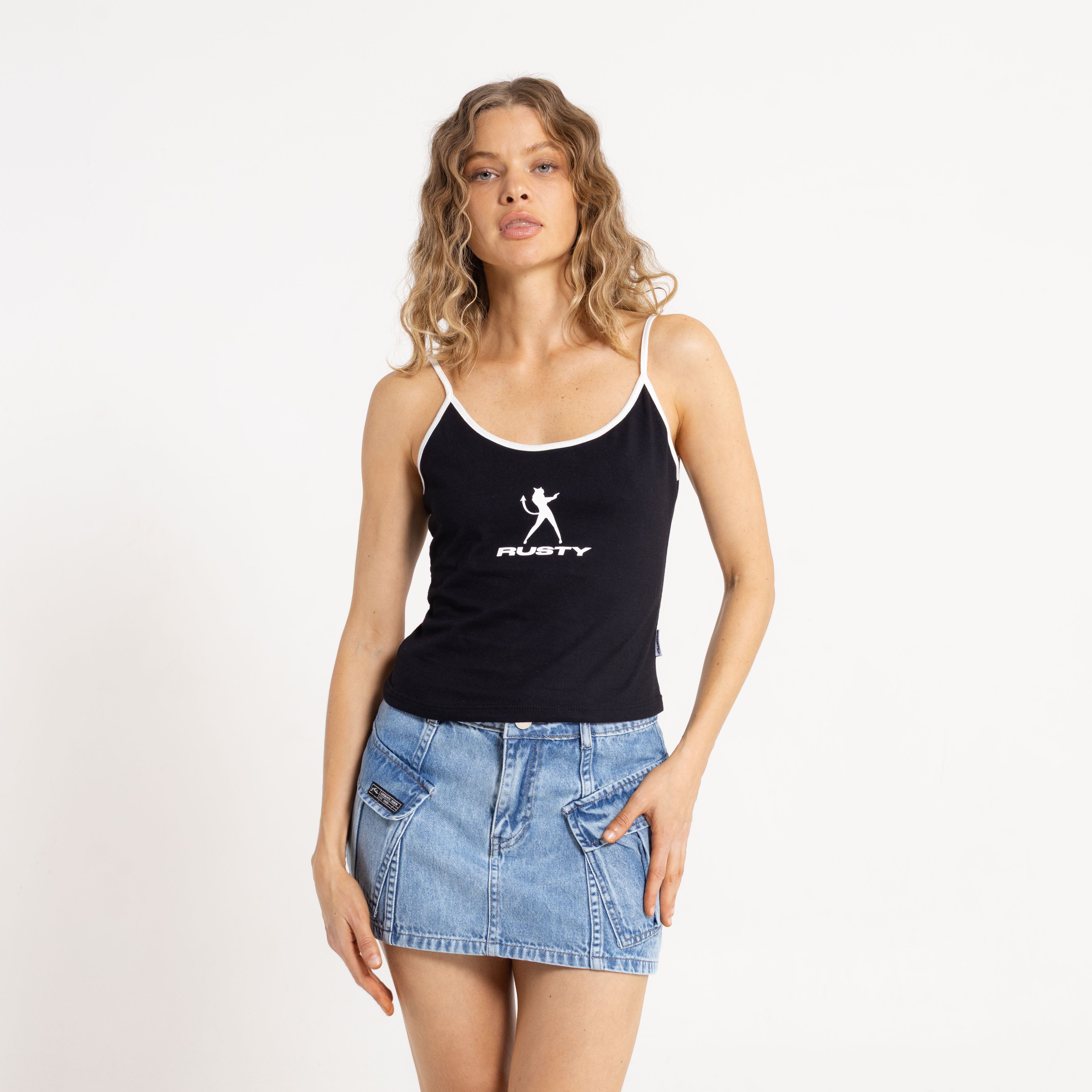 Musculosa Rusty Devil Staple Skimmer Tank Ld Black