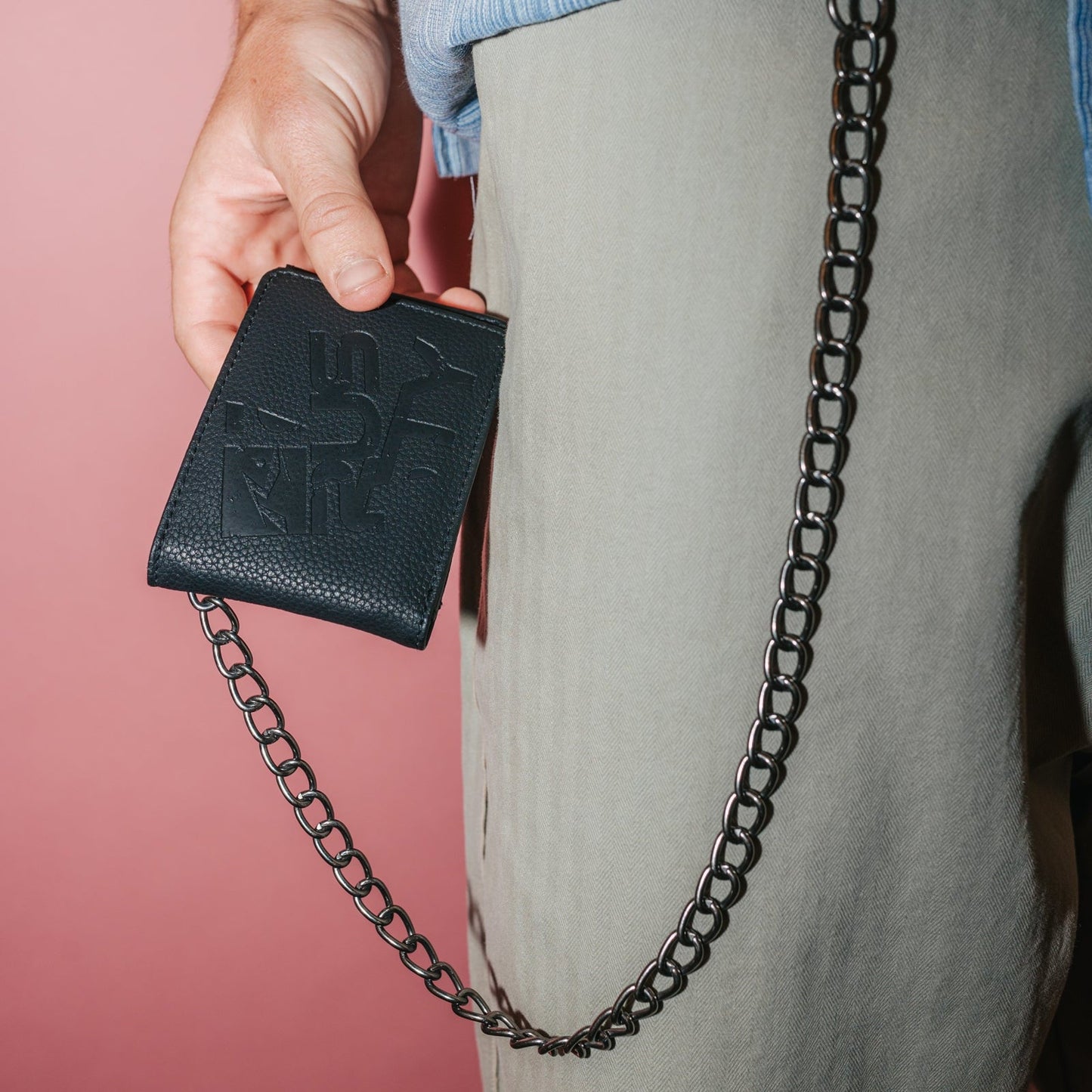 Billetera Rusty District Chain Wallet Black