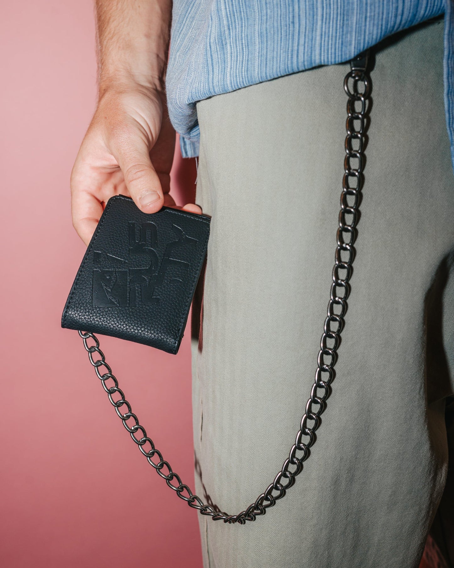 Billetera Rusty District Chain Wallet Black