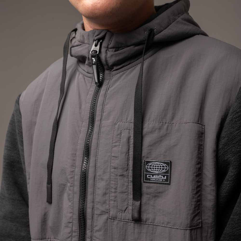 Polar Rusty Domo Fuji Zip Hood Polar Carbon