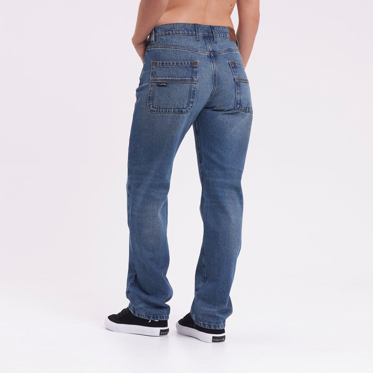 Jean Rusty Drive Boyfriend Baggy Jean Ld Middy Blue