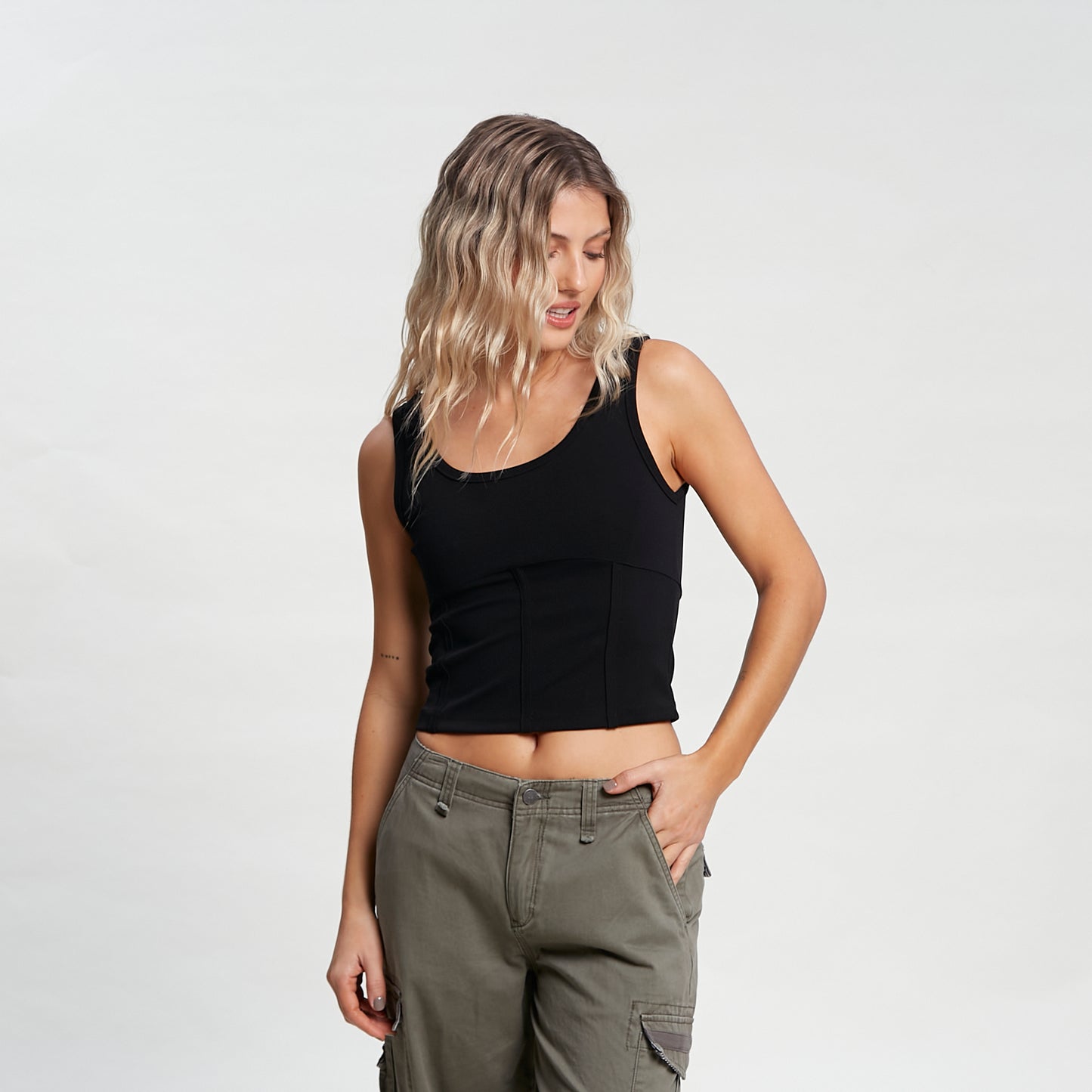 Musculosa Rusty Dylan Skimmer Tank Ld Black