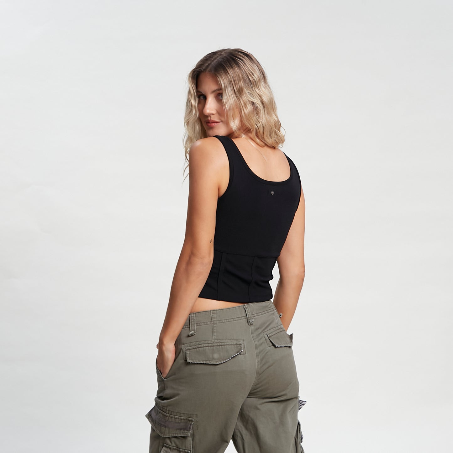 Musculosa Rusty Dylan Skimmer Tank Ld Black