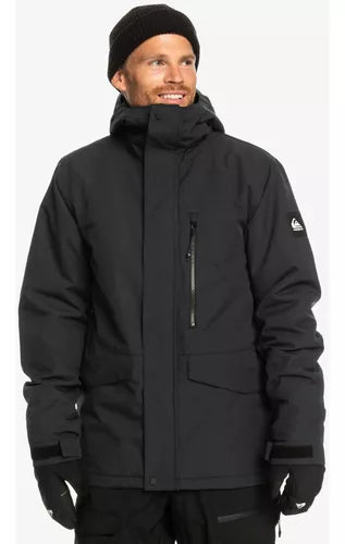 Campera Quiksilver Camp Snow Mission Solid (Kvj0) Eqytj03266 Qk Negro