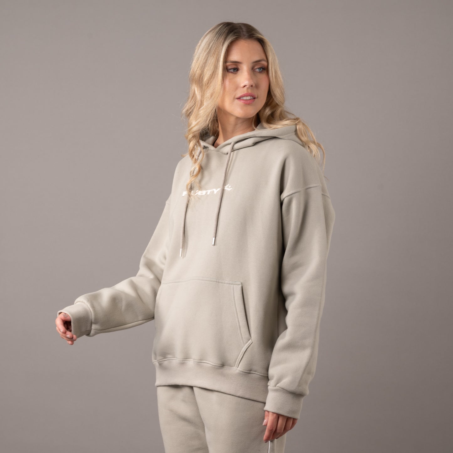 Canguro Rusty Essentials Oversize Hood Ld Abbey Stone