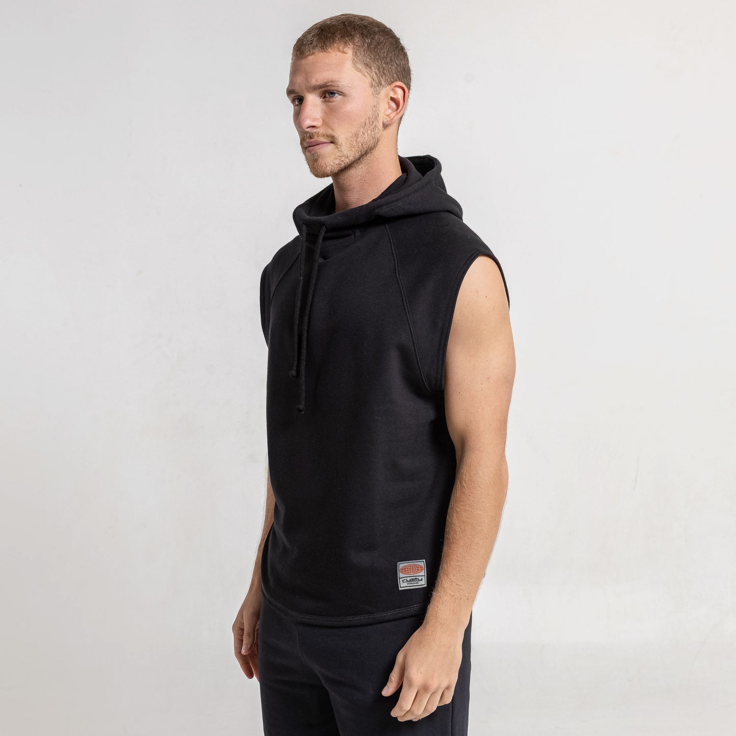 Musculosa Rusty Essential Sleeveless Hoodie Black