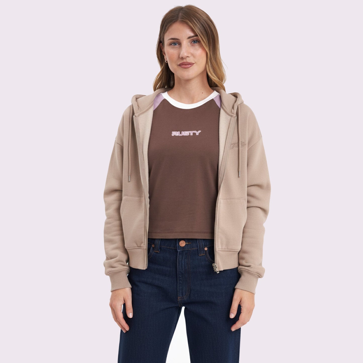 Campera Canguro Rusty Frankston Ziphood Ld Taupe