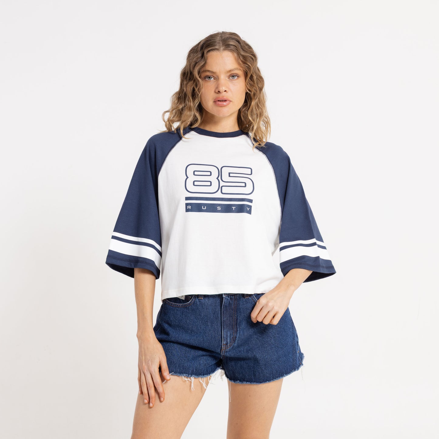 Remera Mc Rusty Girls Surf 85 Boxy Tee Ld Navy