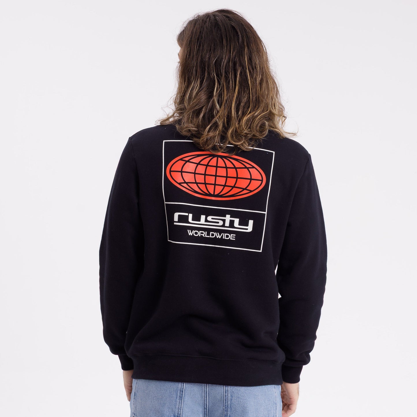 Buzo Rusty Global Confussion Crew Superbig Black