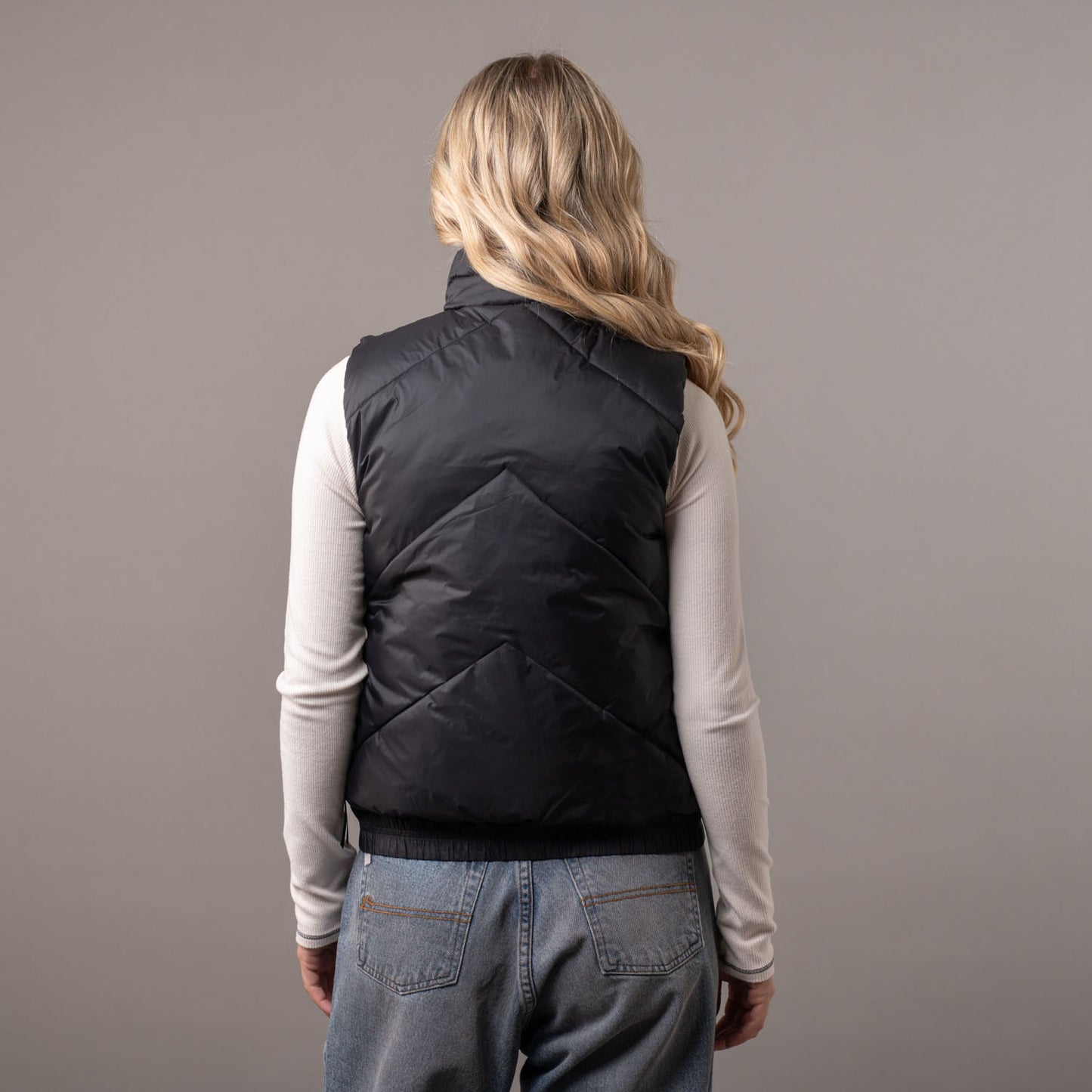 Chaleco Rusty Glow Puffer Vest Ld Black