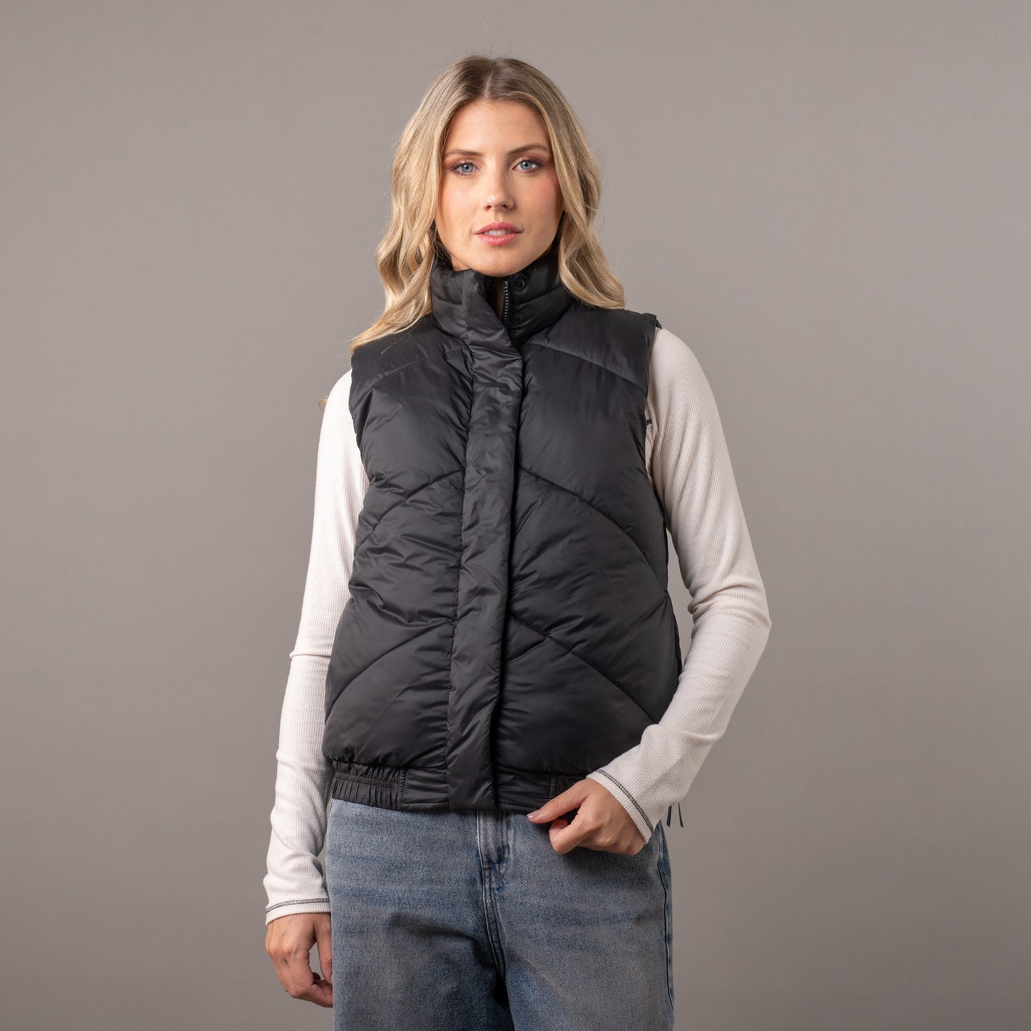 Chaleco Rusty Glow Puffer Vest Ld Black