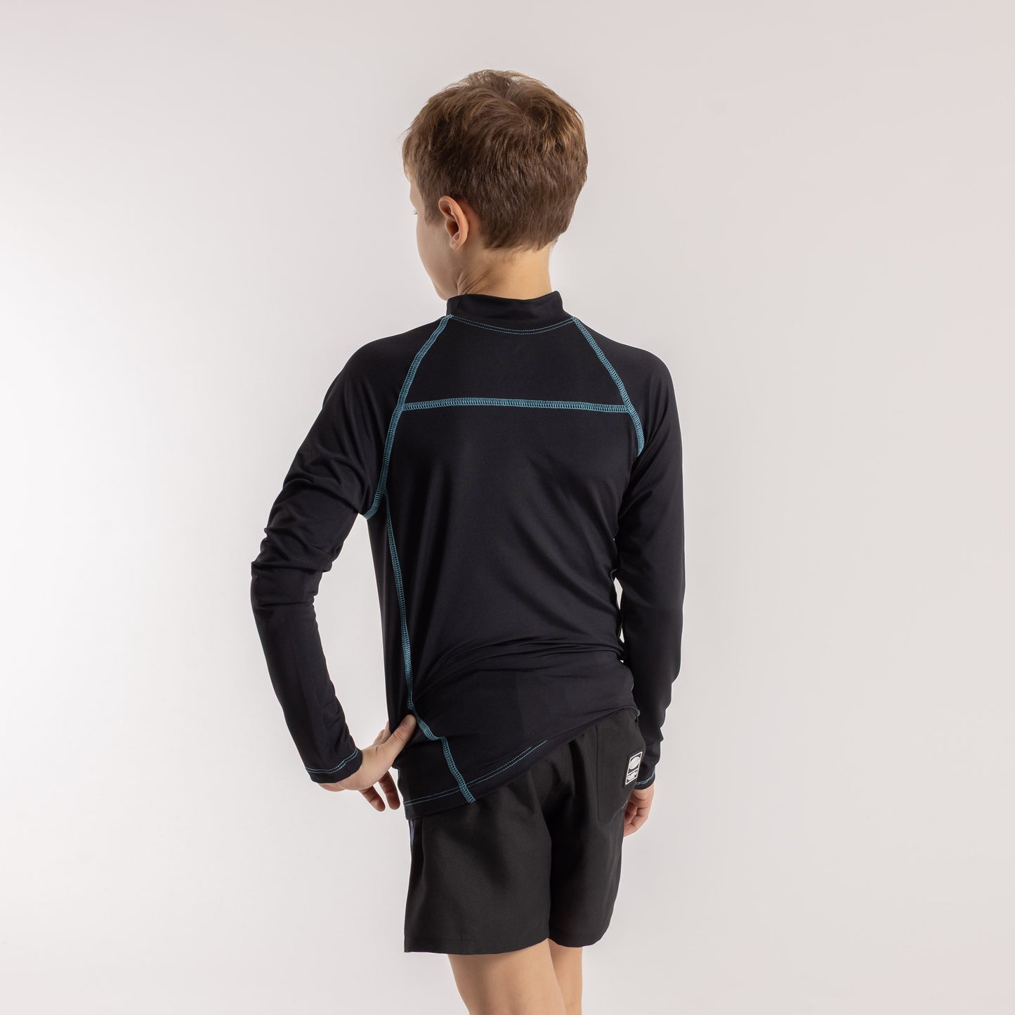 Rashie Rusty Gnaraloo Long Sleeve Surf Top Boys Black