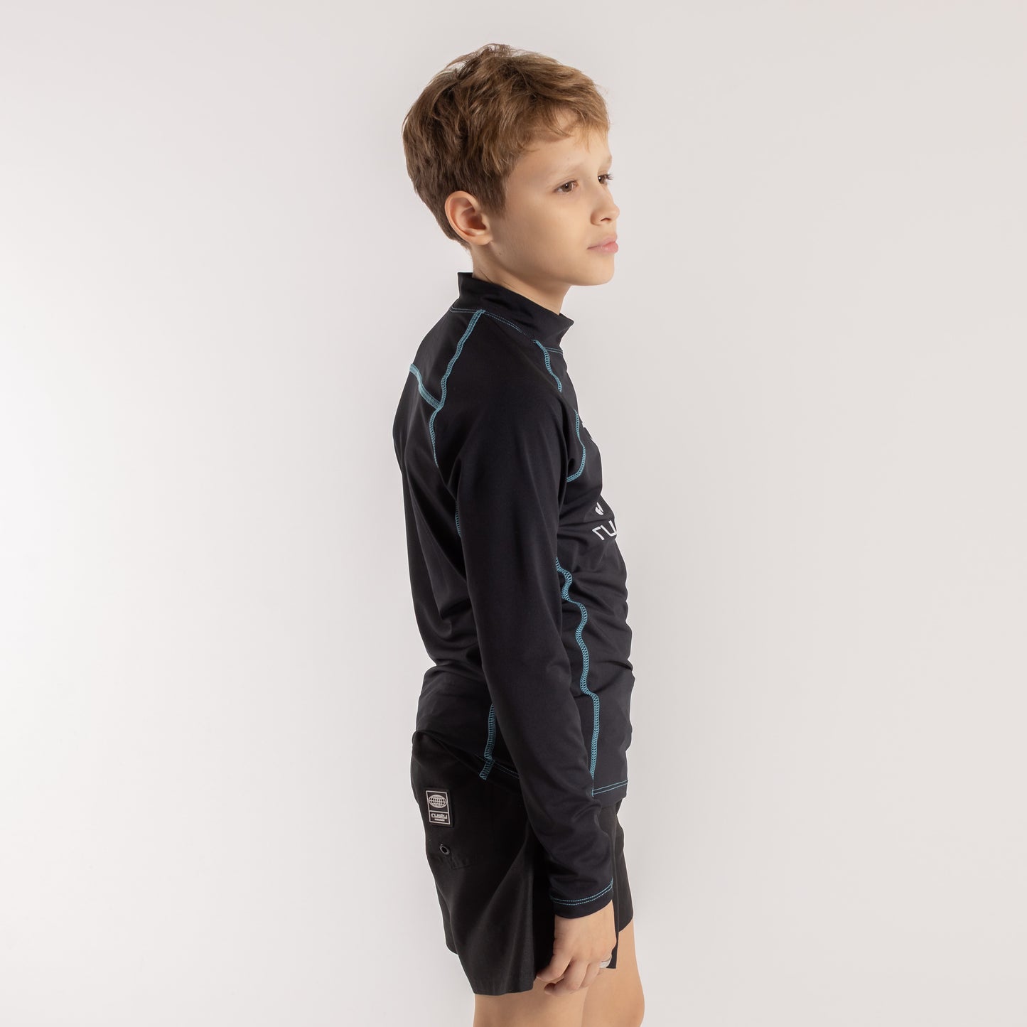 Rashie Rusty Gnaraloo Long Sleeve Surf Top Boys Black