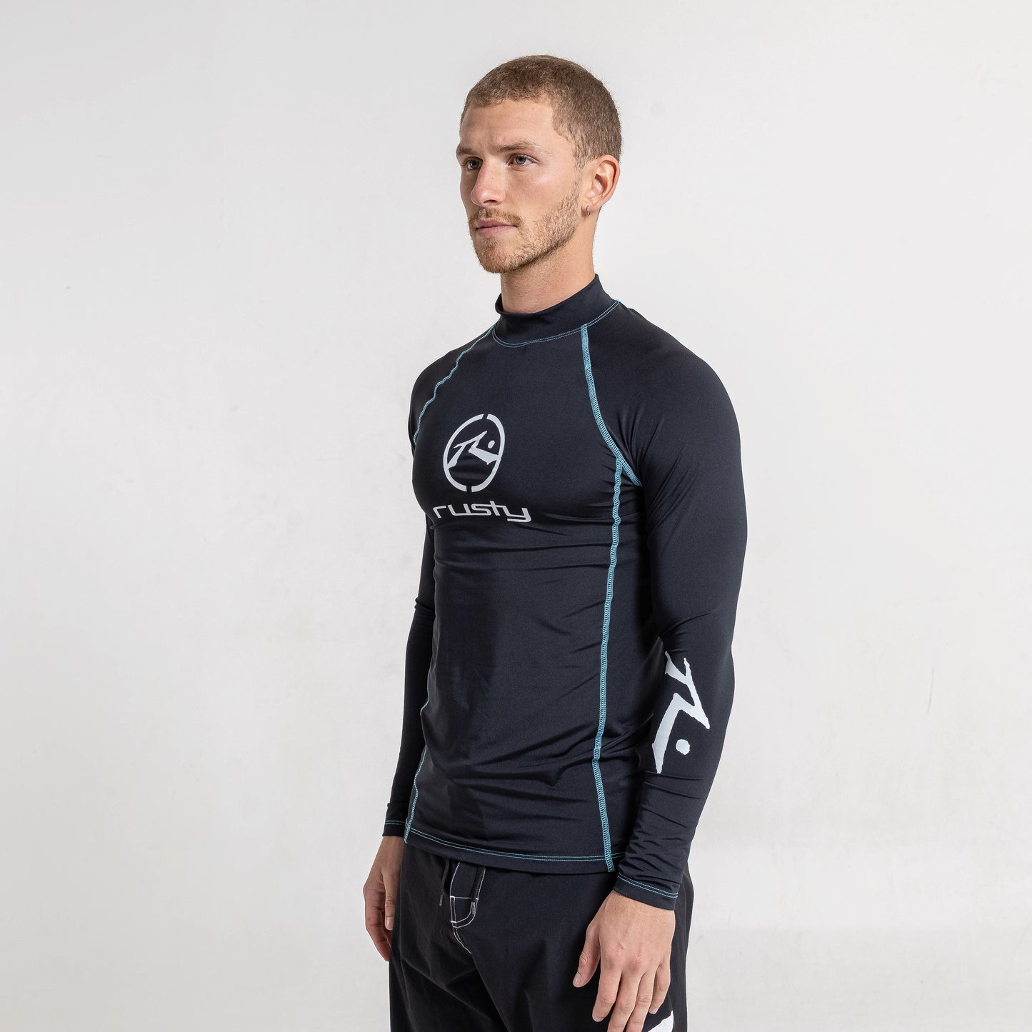 Rashie Rusty Gnaraloo Long Sleeve Surf Top Black