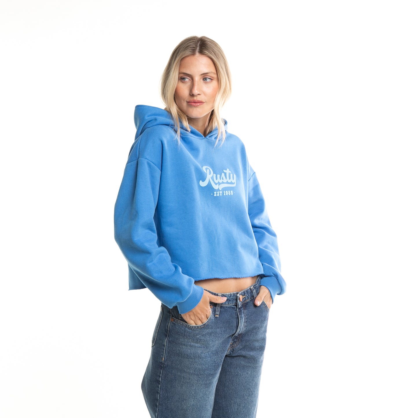 canguro_rusty_old_school_cropped_hood_ld_dazzling_blue#UF#DAZZLING BLUE