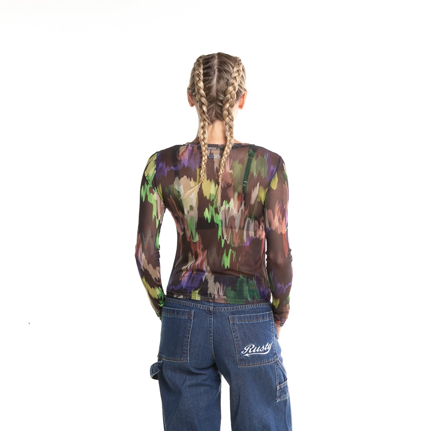 fashion_top_rusty_color_flash_ls_top_ld_black#BK#BLACK
