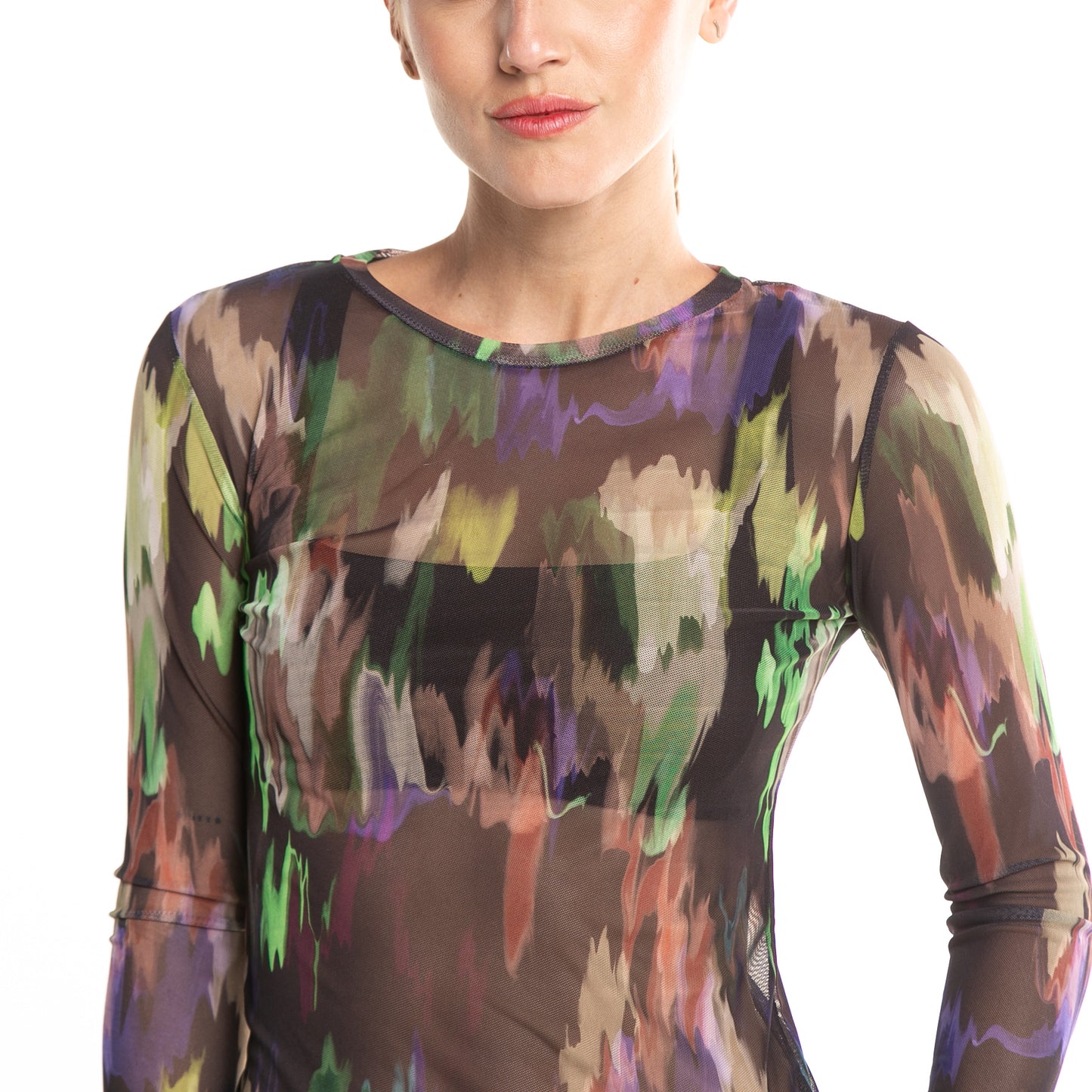 fashion_top_rusty_color_flash_ls_top_ld_black#BK#BLACK