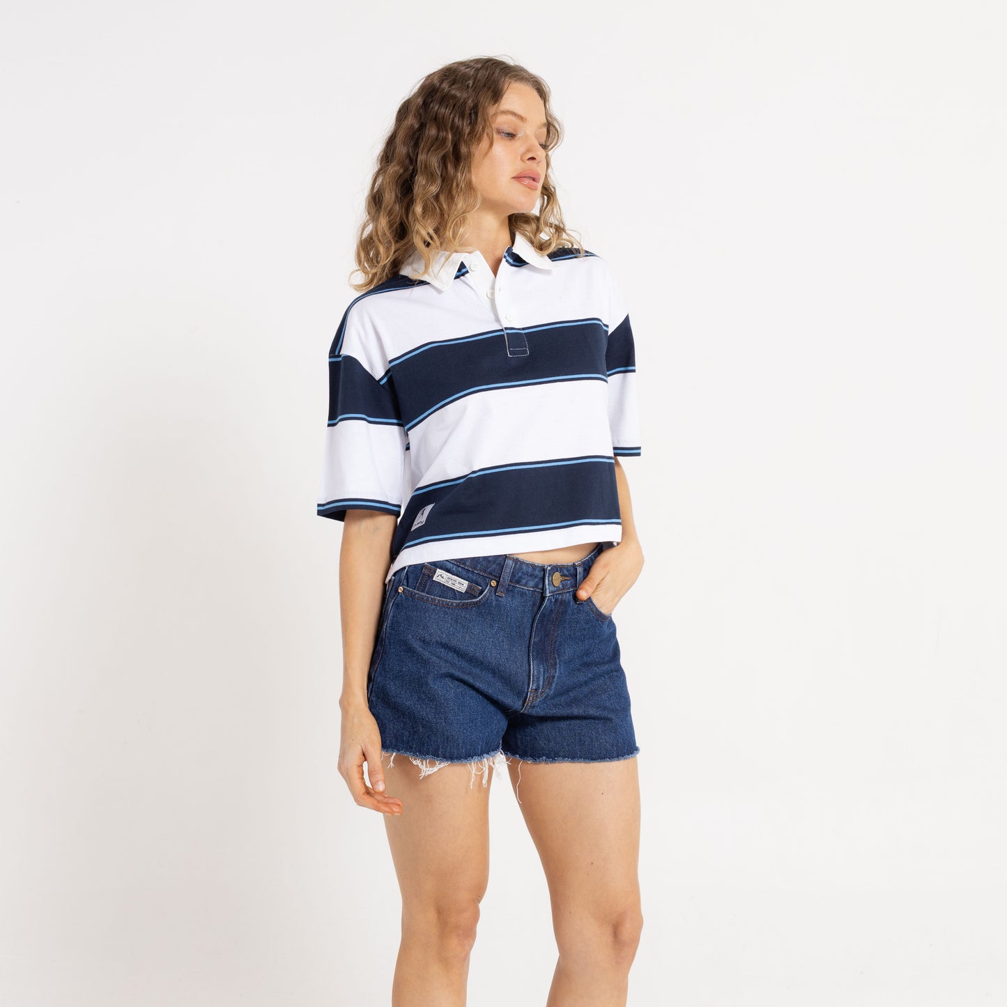 Remera Mc Rusty Jills Boxy Polo Tee Ld Navy