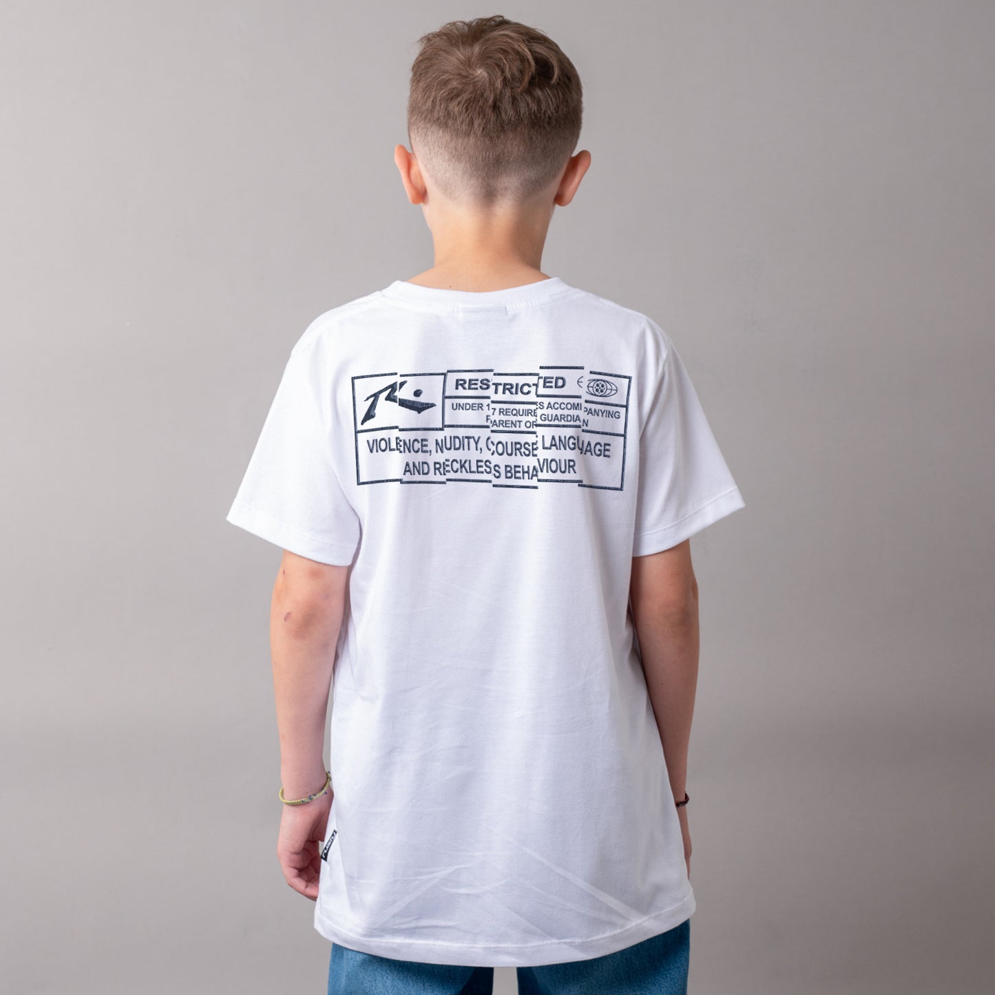 Remera Rusty Restrict Junky Jr White
